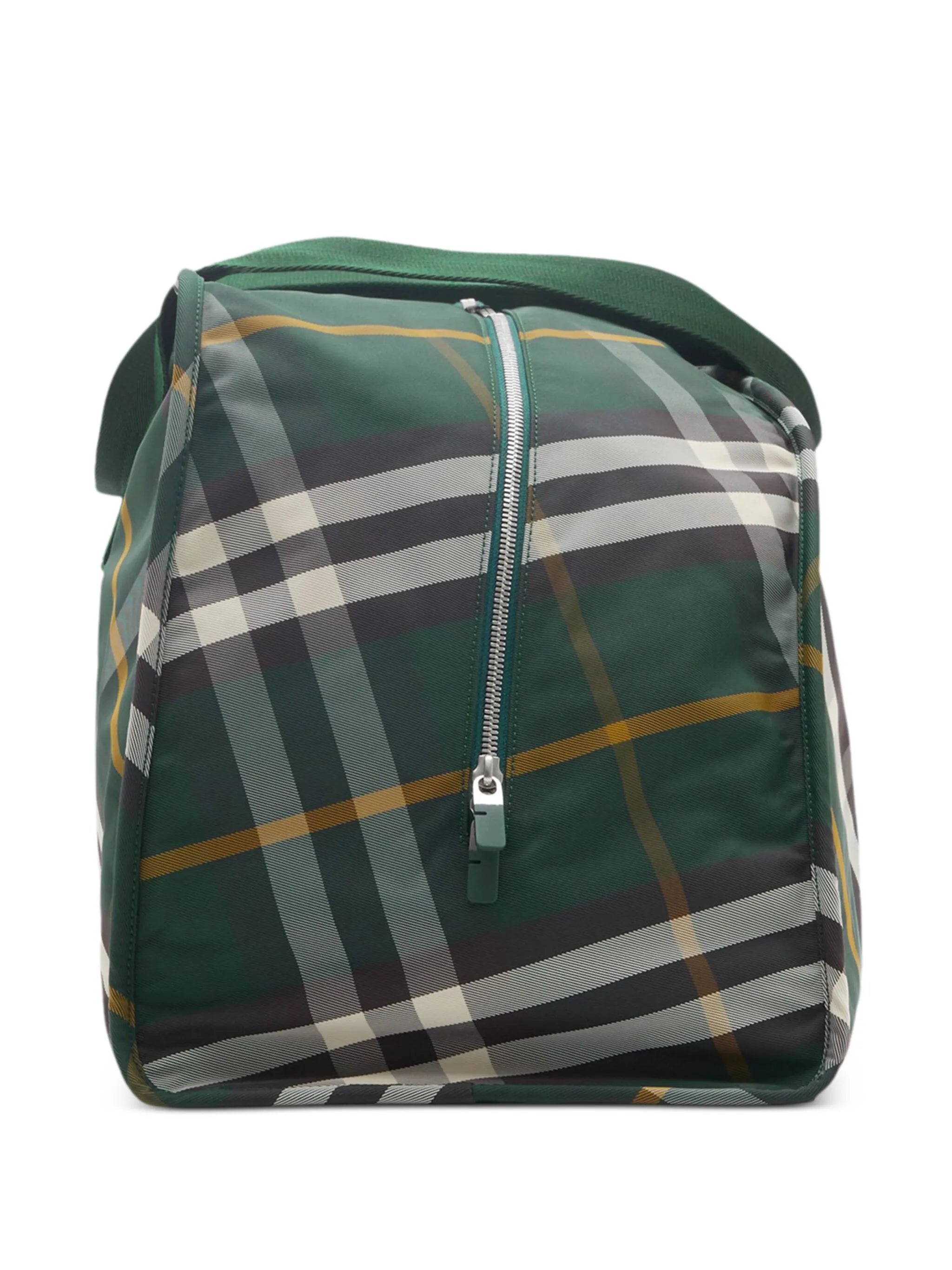 large Shield check-pattern duffle bag