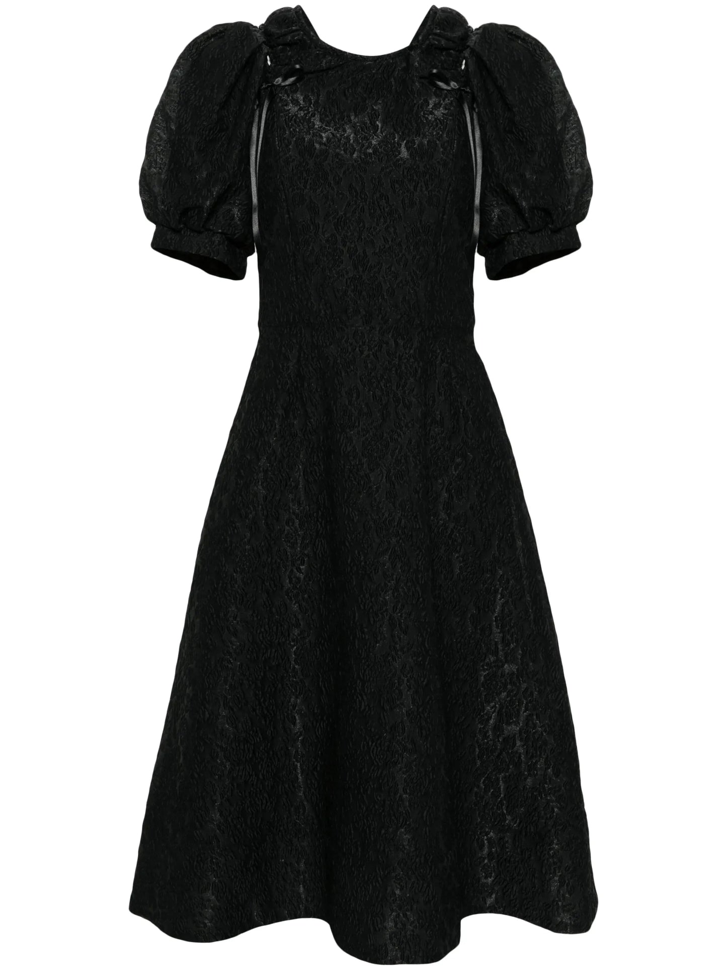 cut-out crinkled midi dress