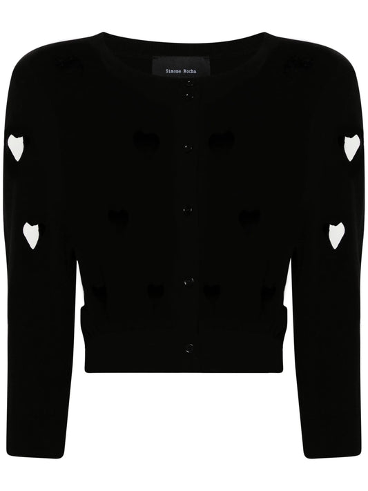 cut-out cropped cardigan