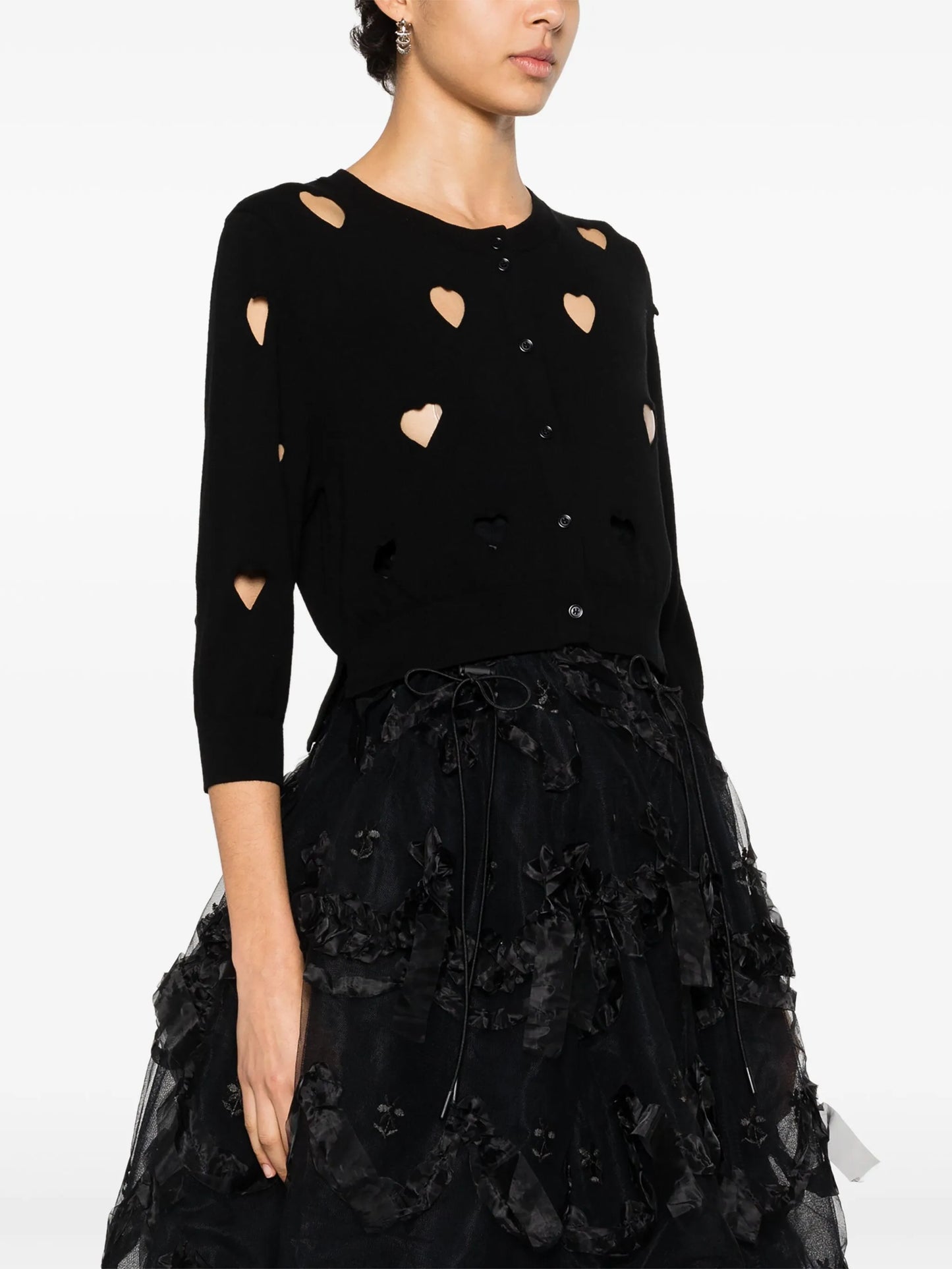 cut-out cropped cardigan