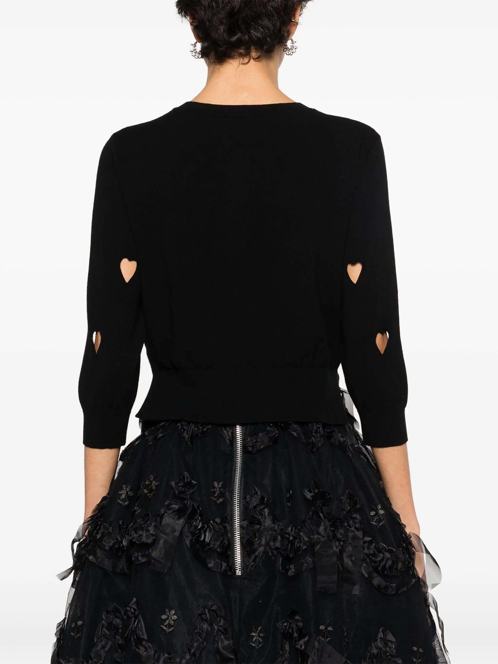 cut-out cropped cardigan