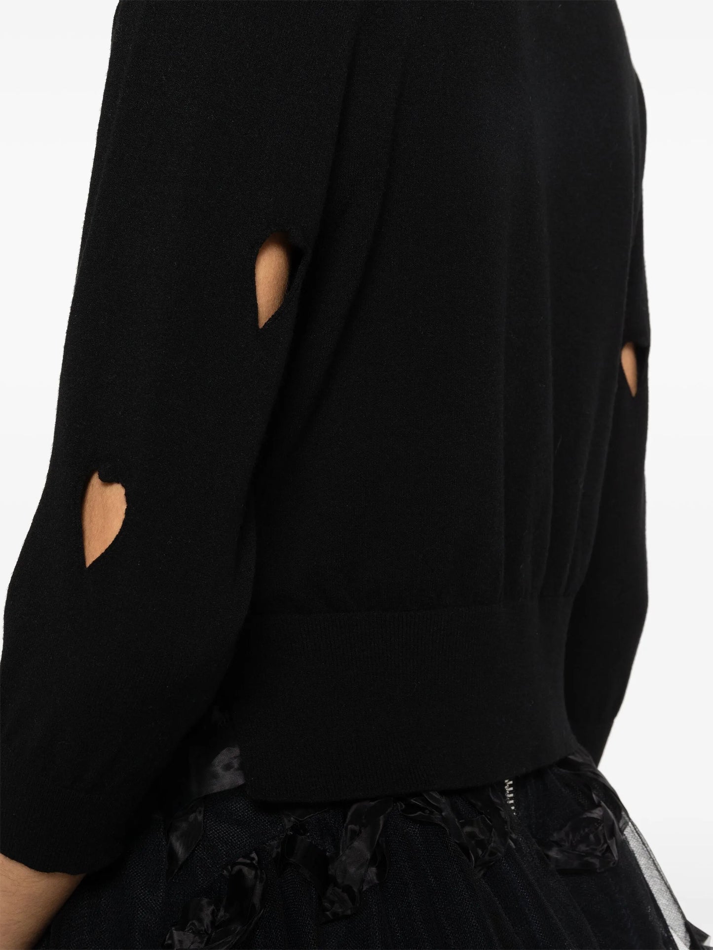 cut-out cropped cardigan