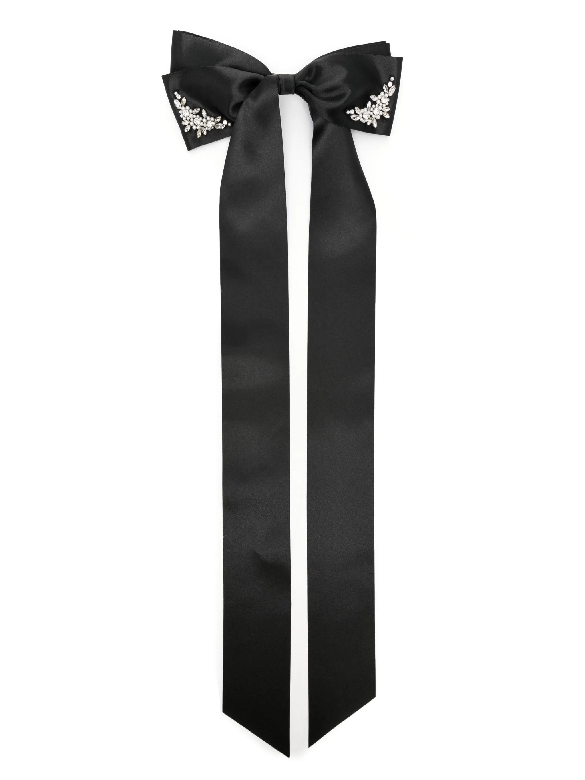oversized bow satin hair clip