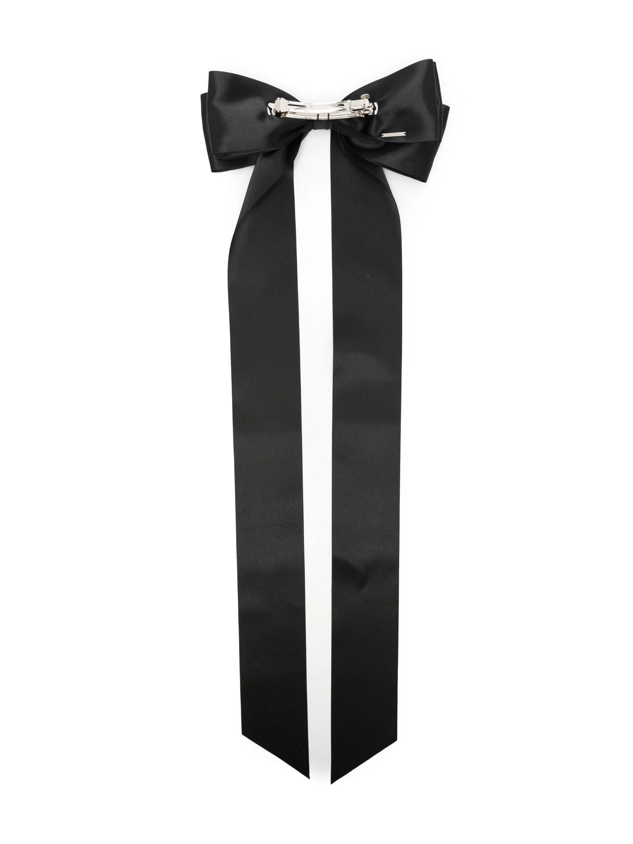 oversized bow satin hair clip