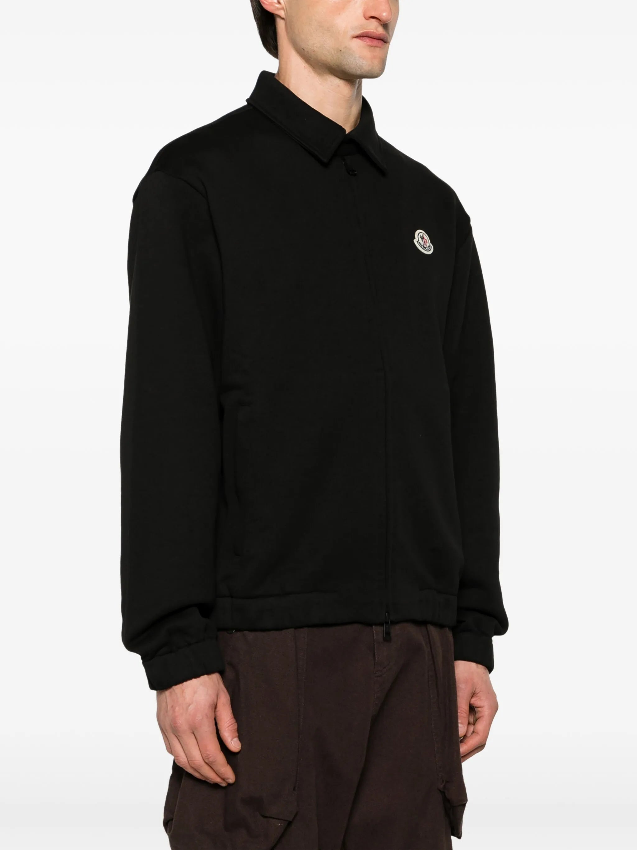 zip-up jersey cardigan