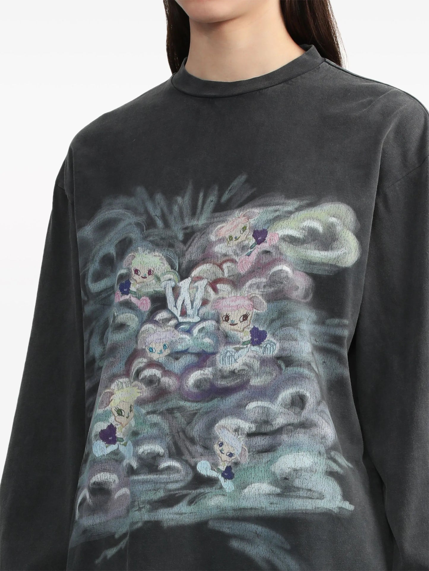 graphic-print cotton sweatshirt