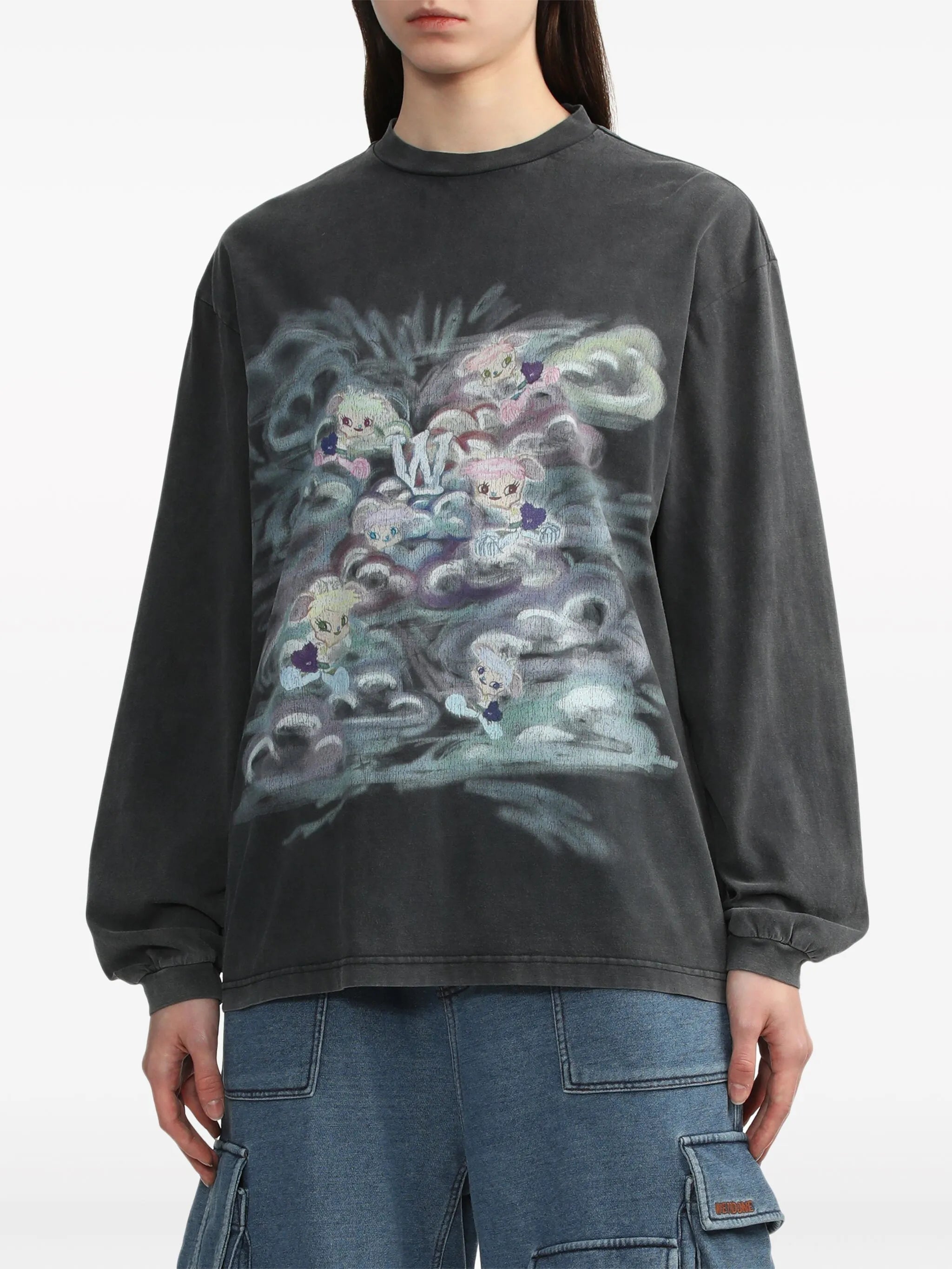 graphic-print cotton sweatshirt