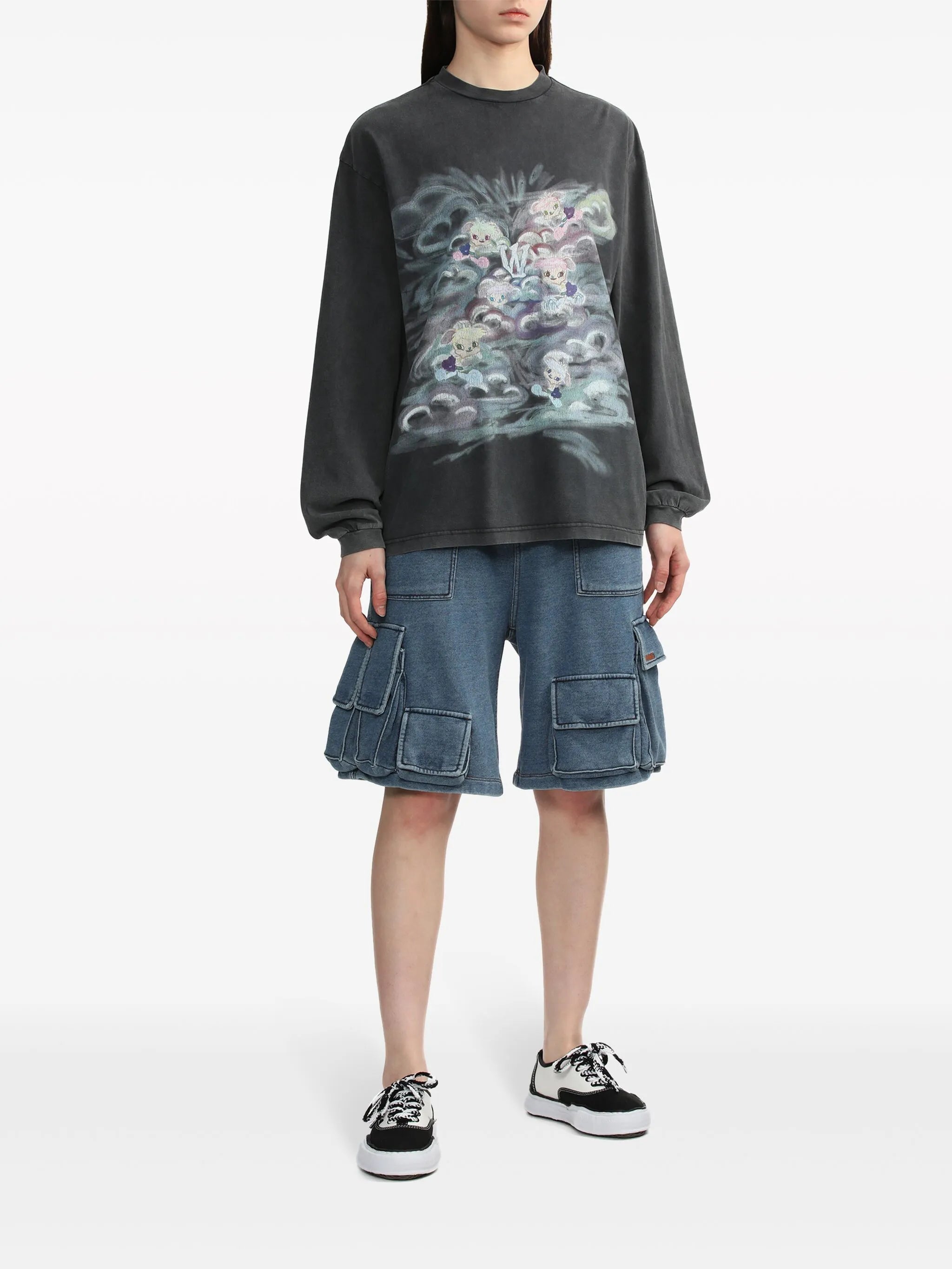 graphic-print cotton sweatshirt