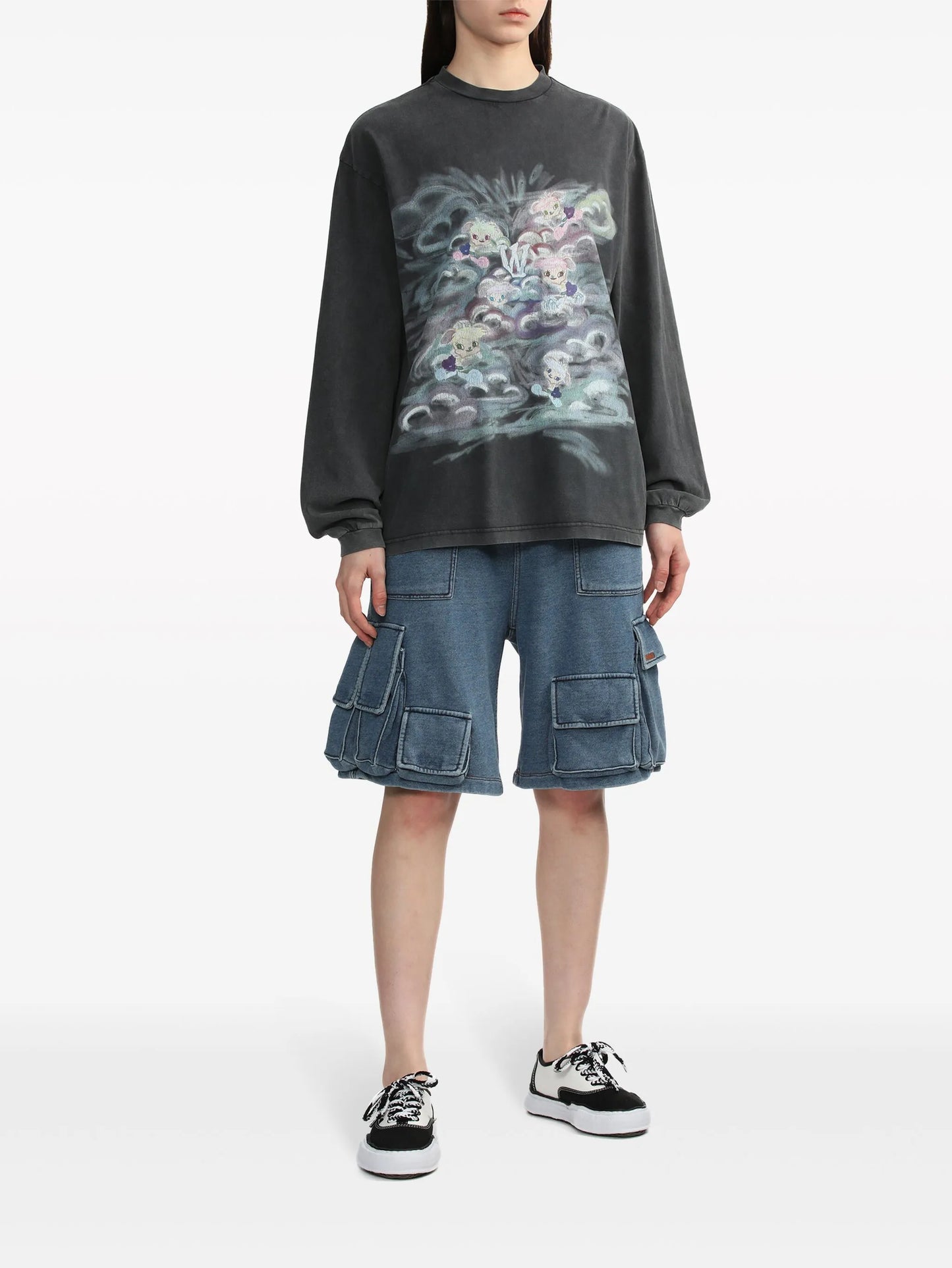 graphic-print cotton sweatshirt