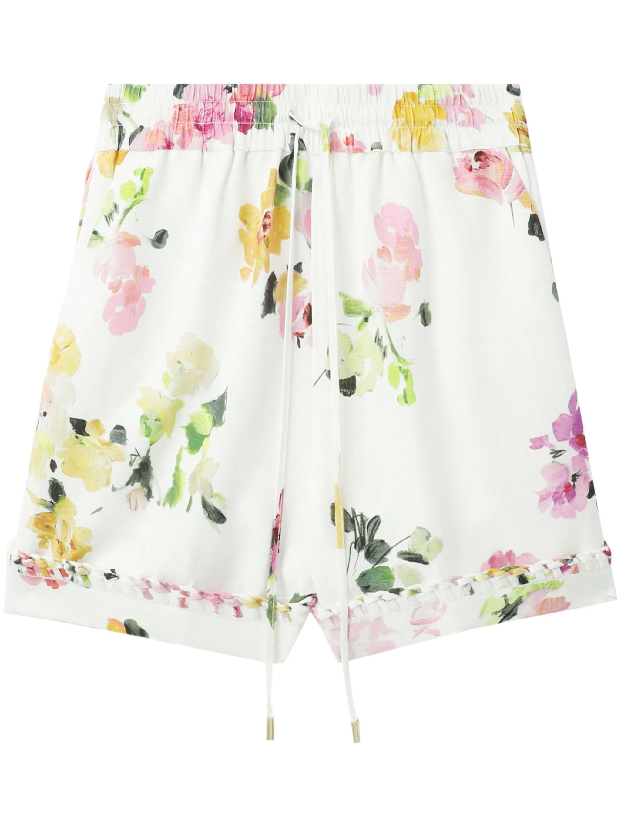 floral-print mini shorts