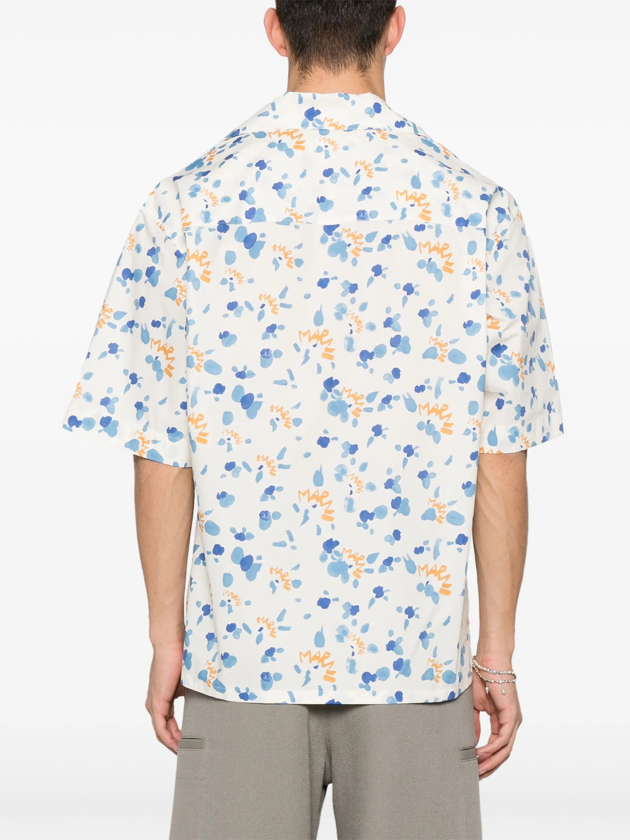 logo-print cotton shirt