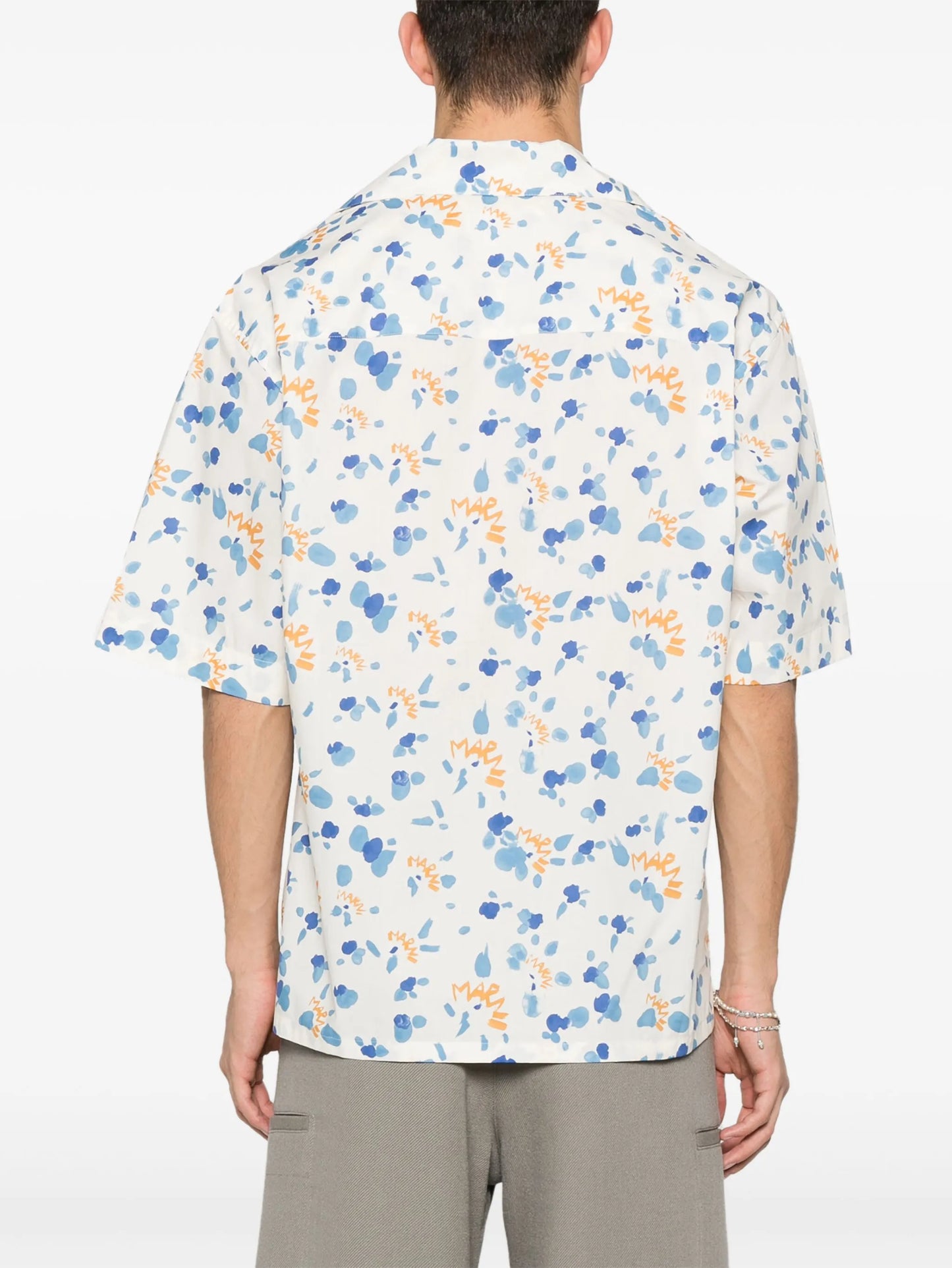 logo-print cotton shirt