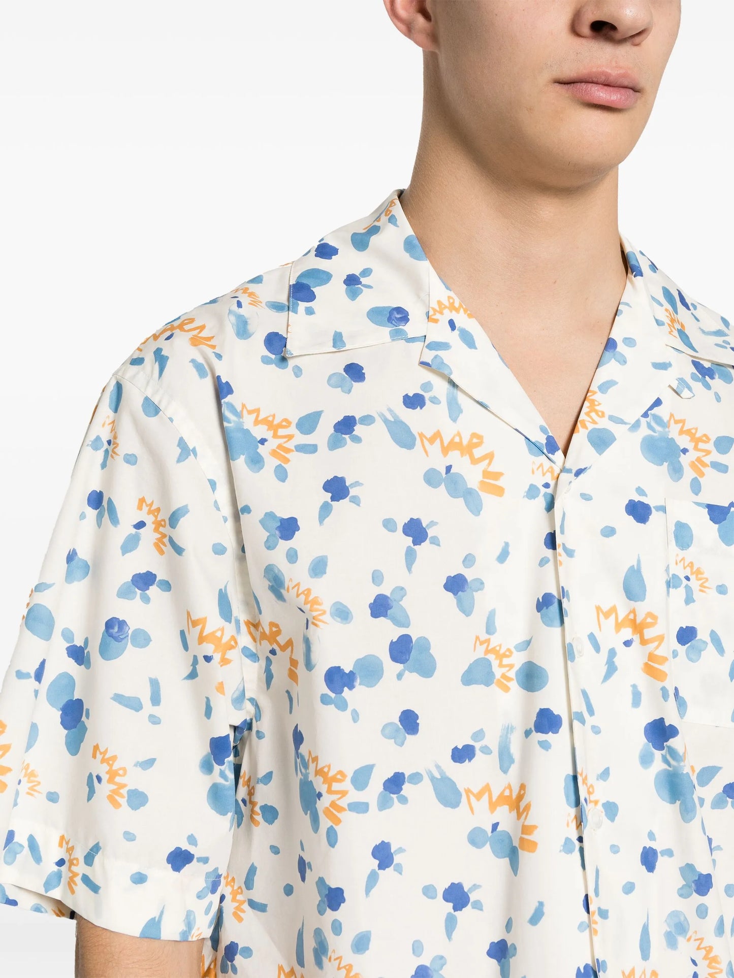 logo-print cotton shirt