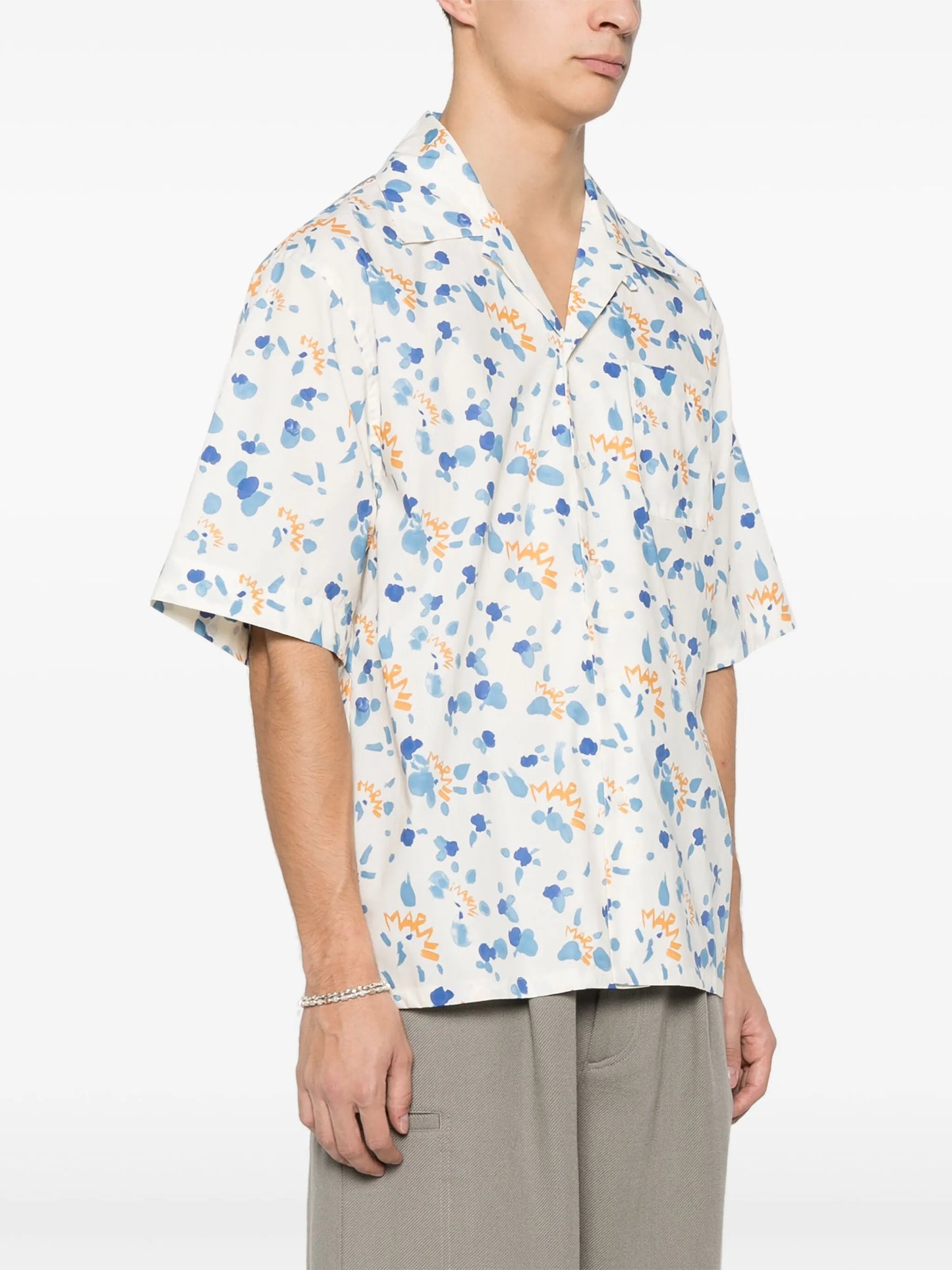 logo-print cotton shirt