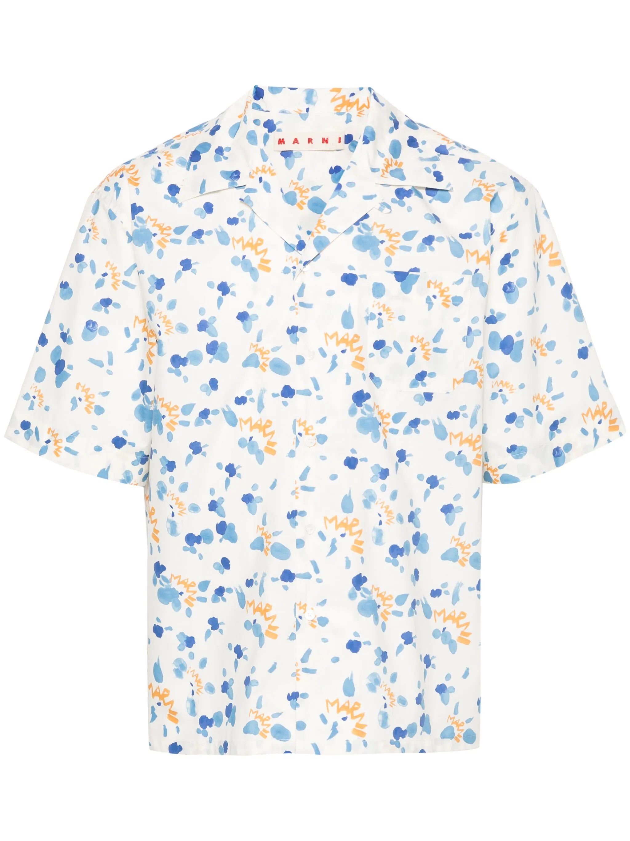 logo-print cotton shirt
