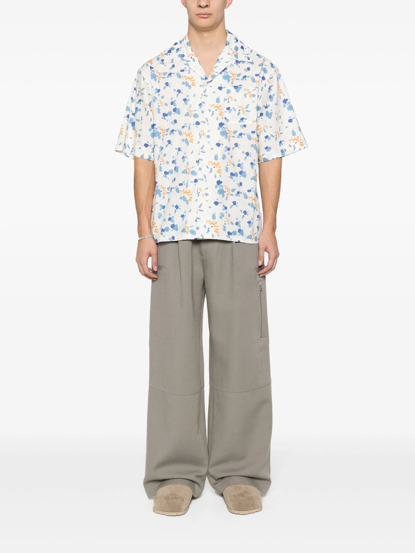 logo-print cotton shirt