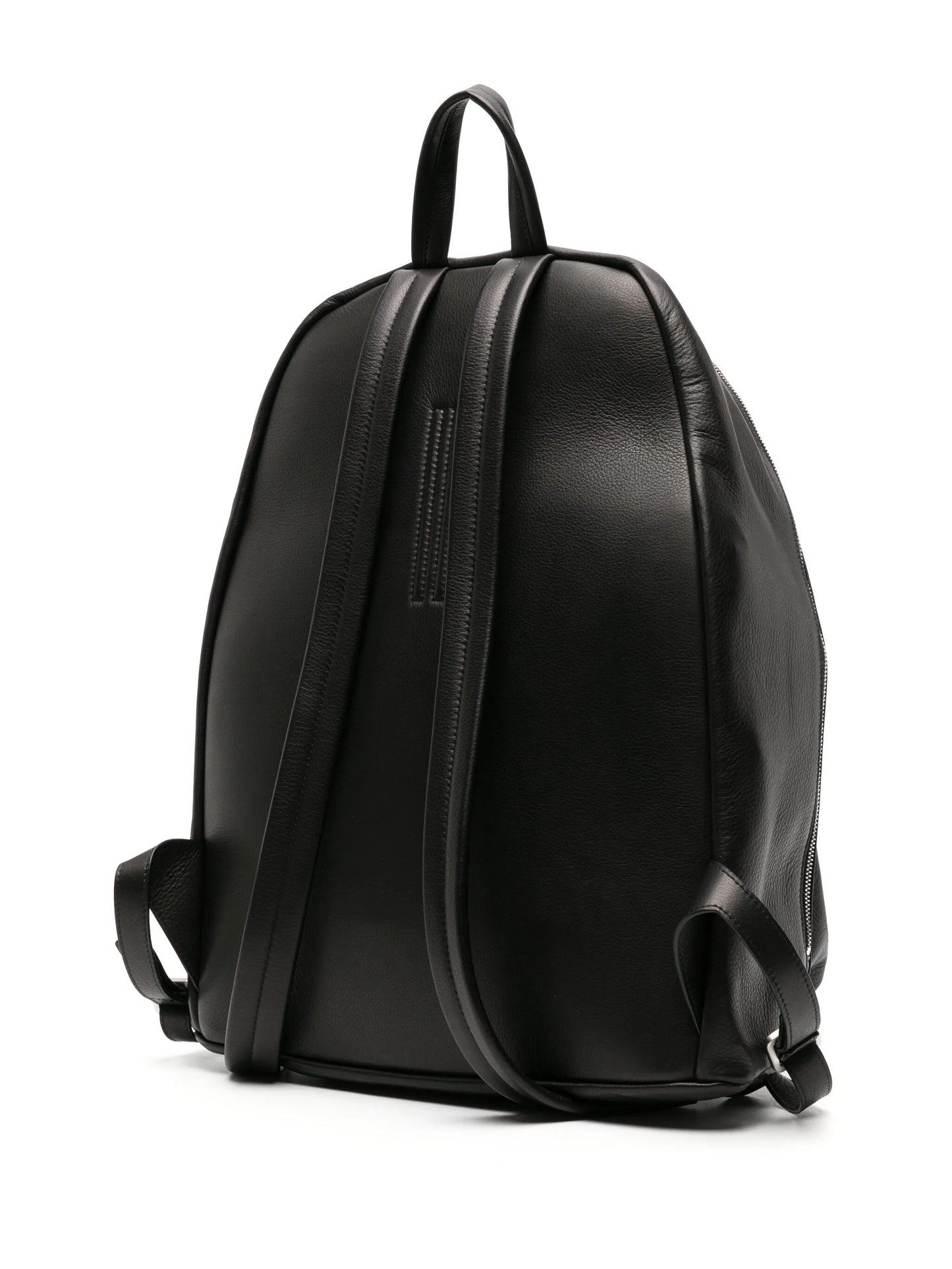grained leather laptop backpack