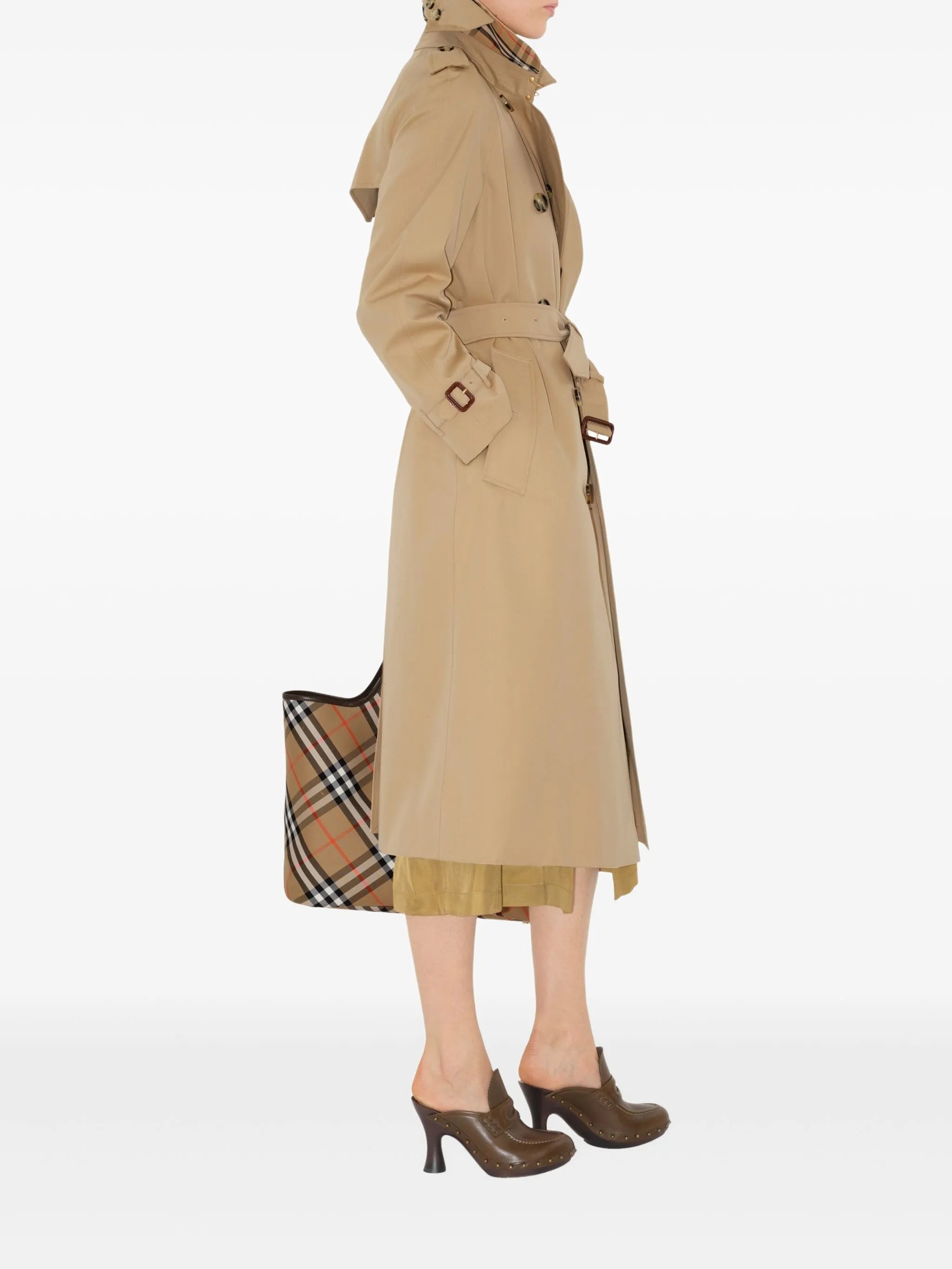 double-breasted trench coat