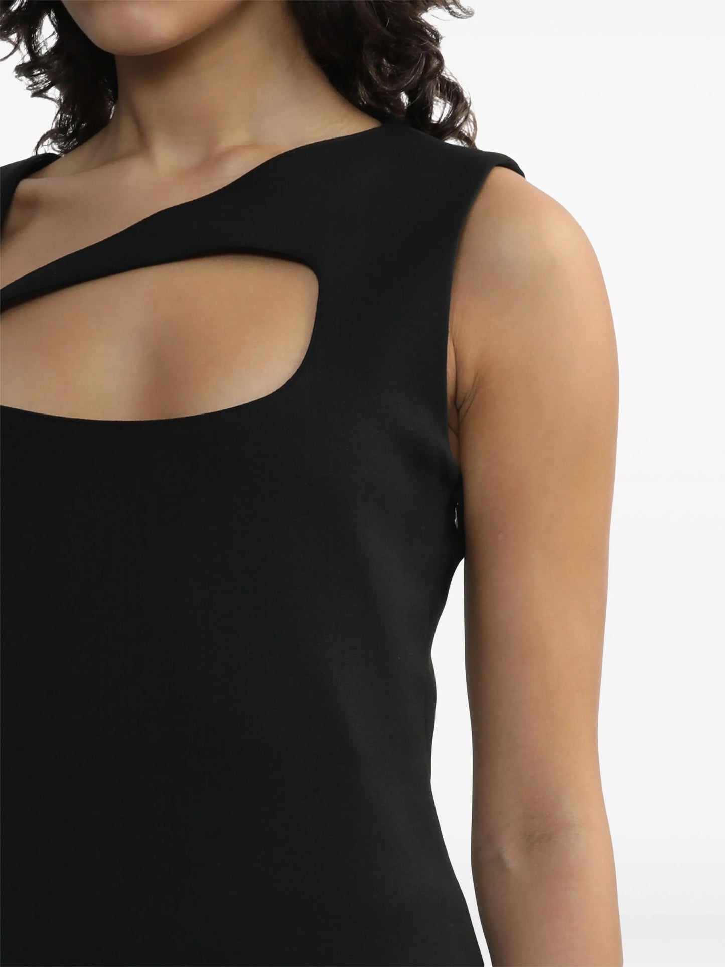 cut-out sleeveless minidress