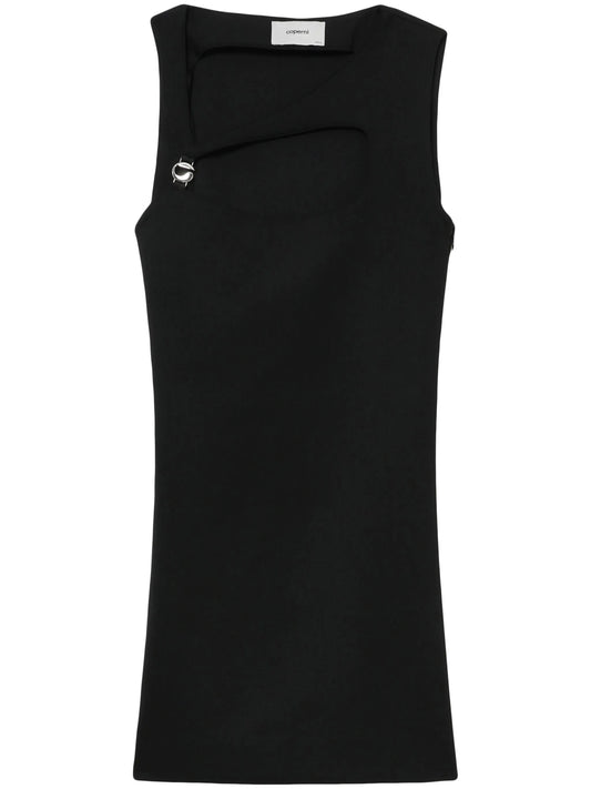cut-out sleeveless minidress