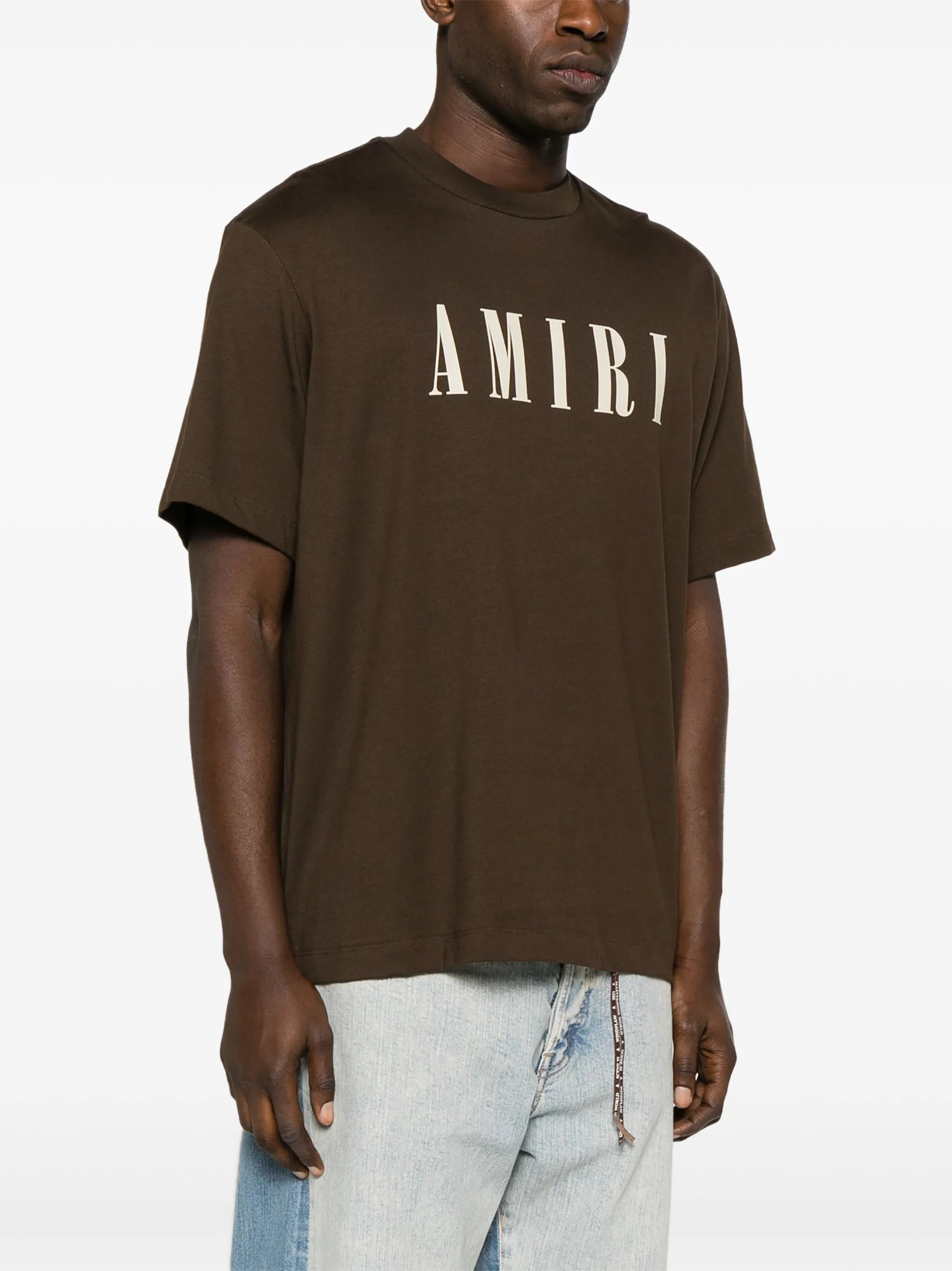 logo-flocked cotton T-shirt