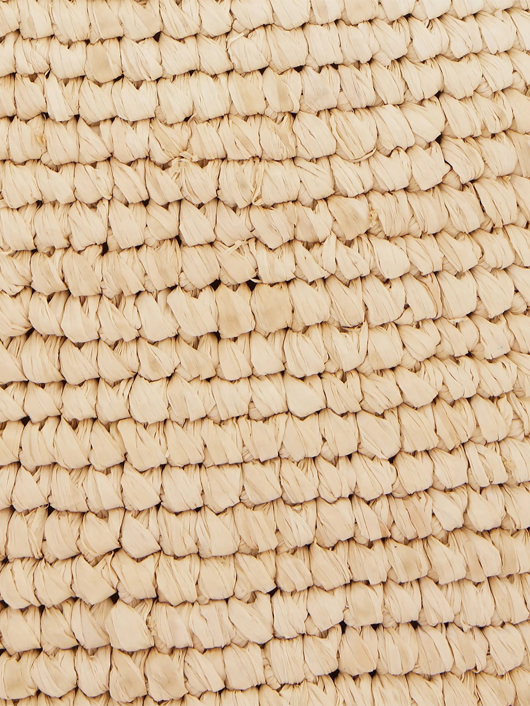 logo-embroidered raffia tote bag
