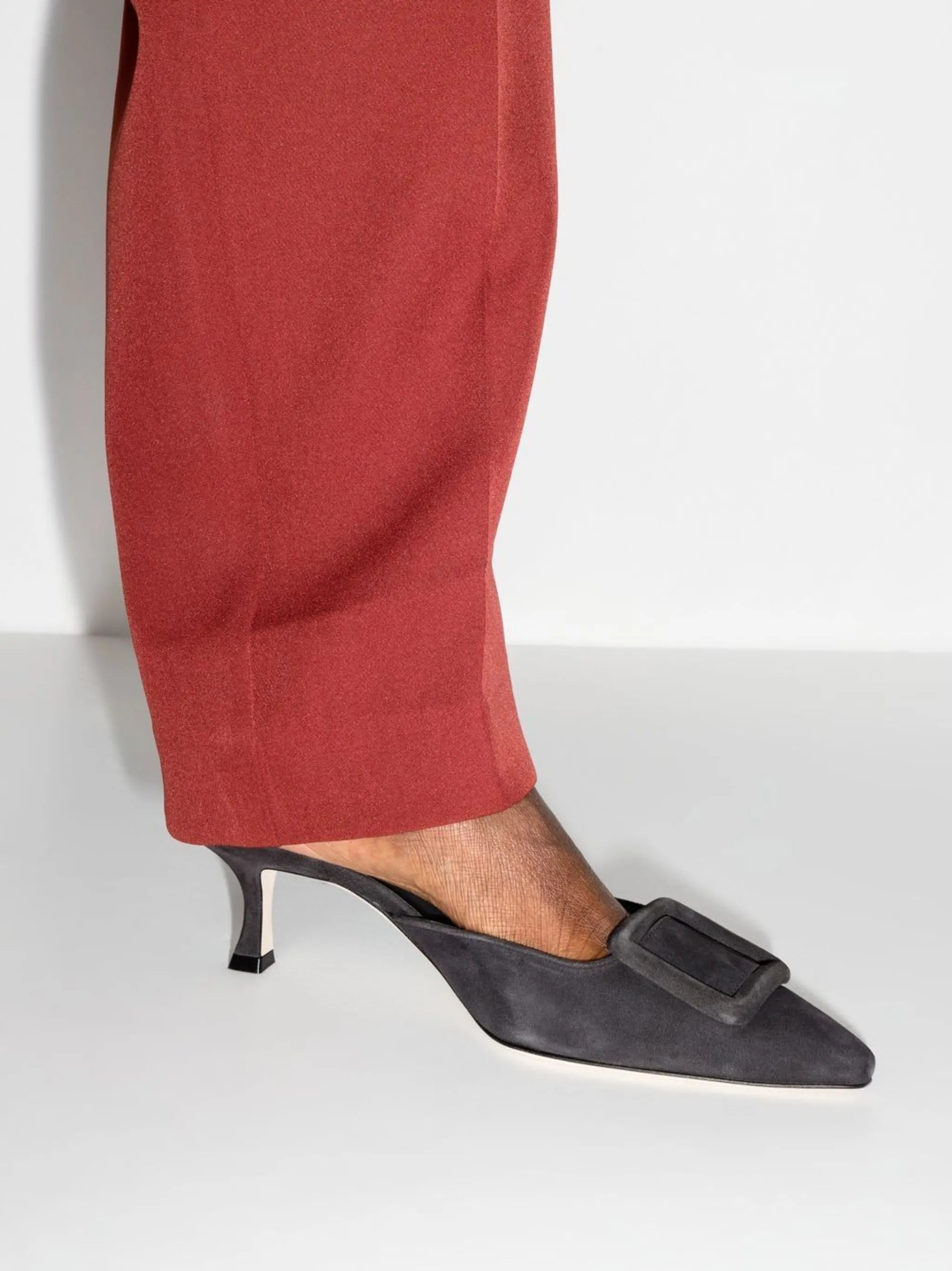 Maysale 50mm leather mules