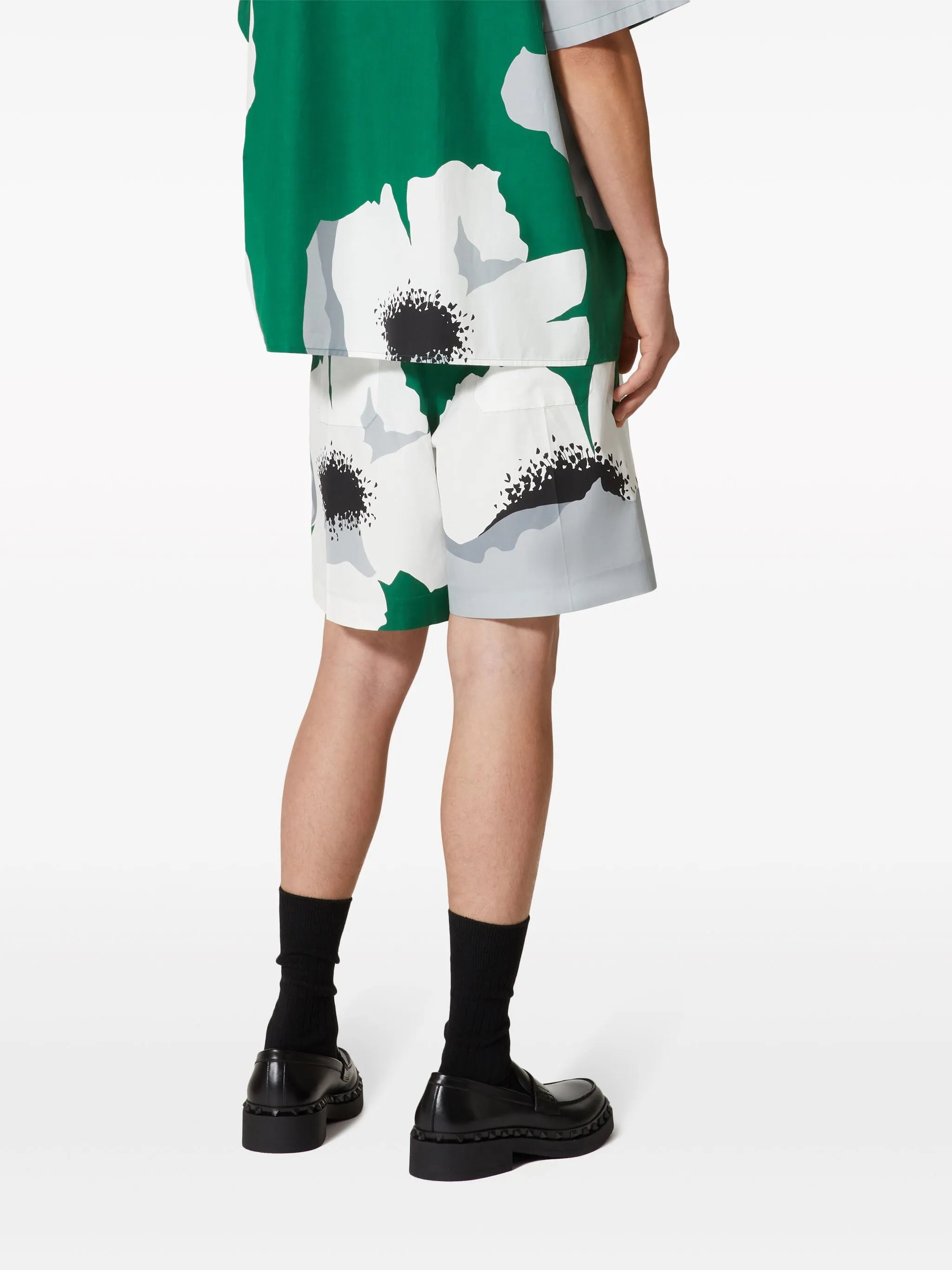 Flower Portrait-print bermuda shorts