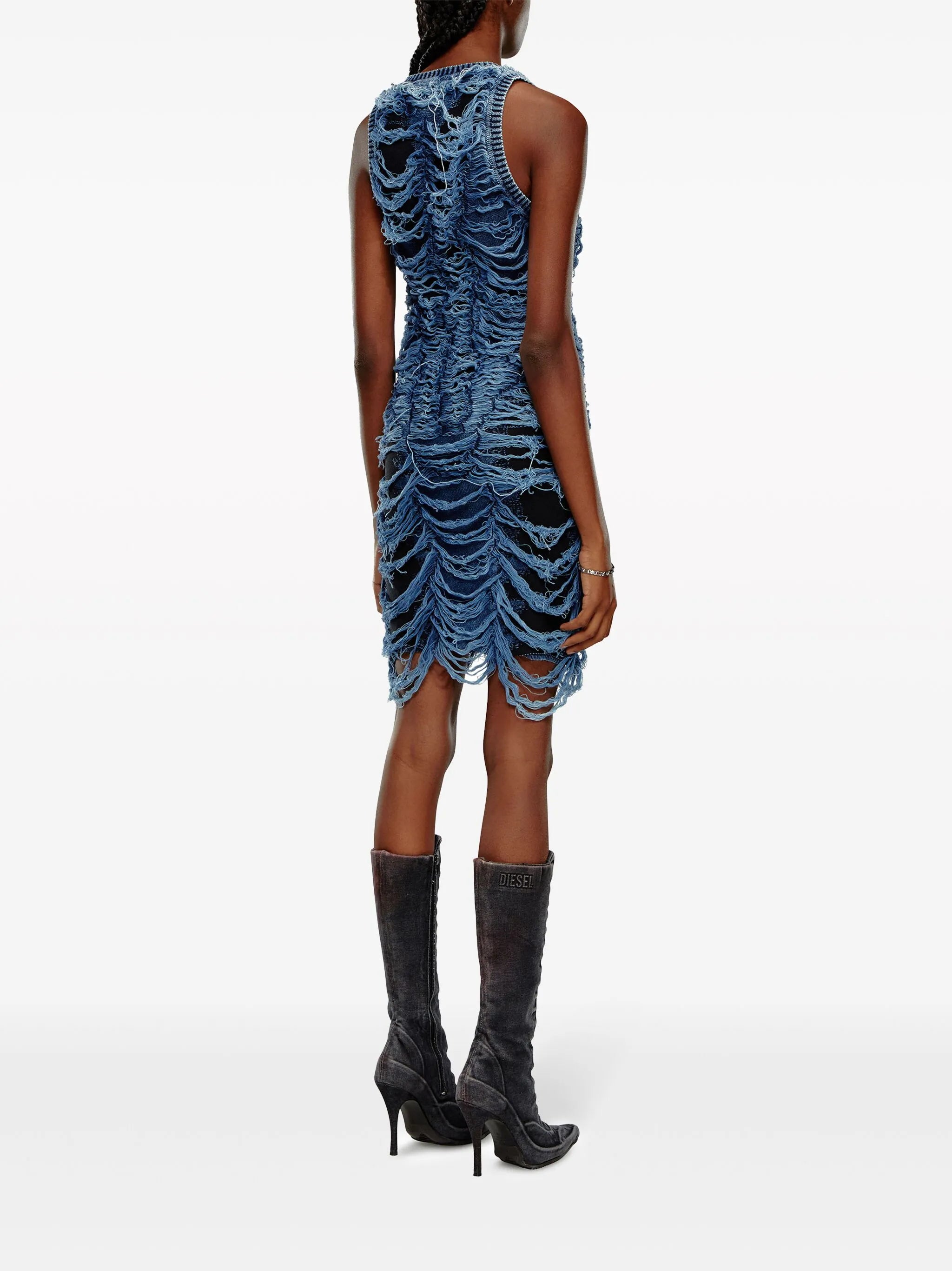 M-Bianca distressed minidress