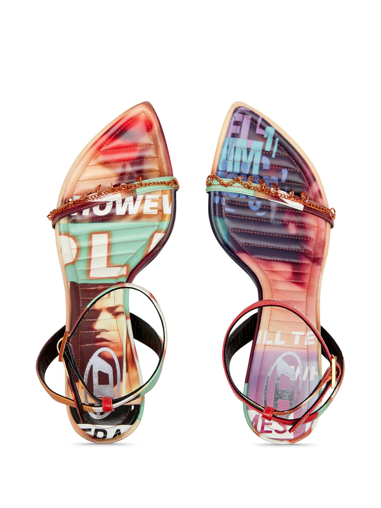 D-Vina logo-charm sandals