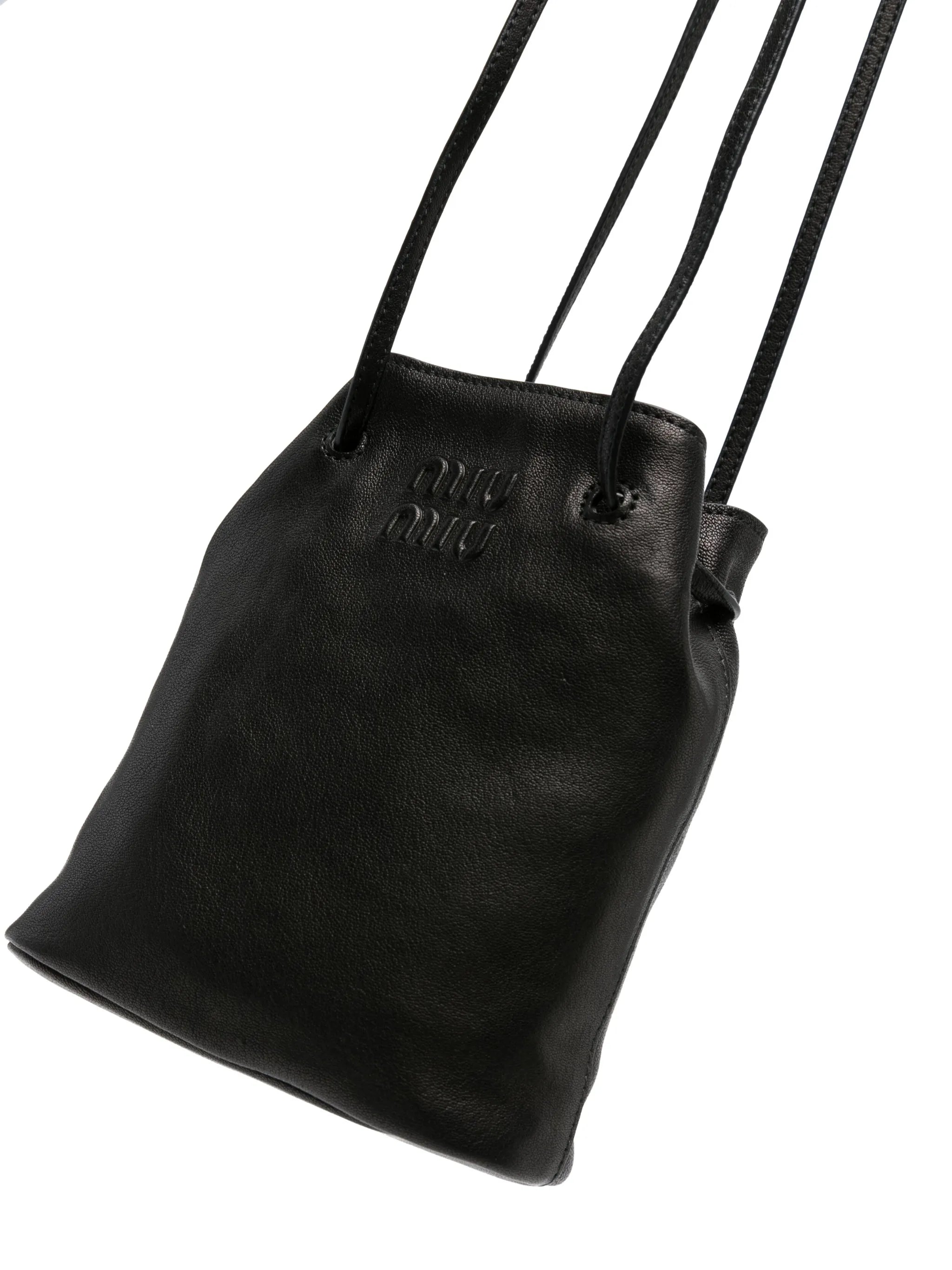 mini leather bucket bag