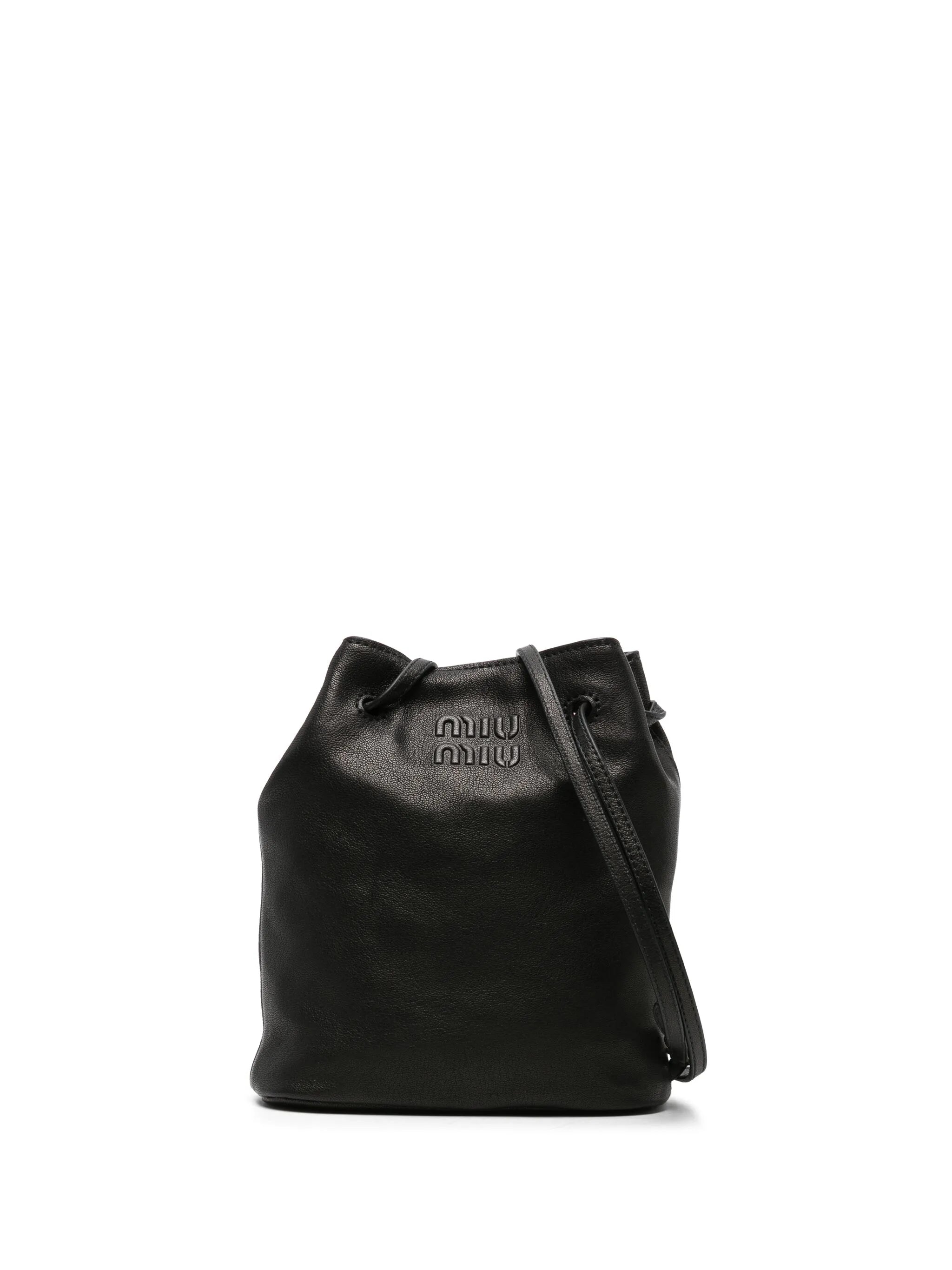 mini leather bucket bag