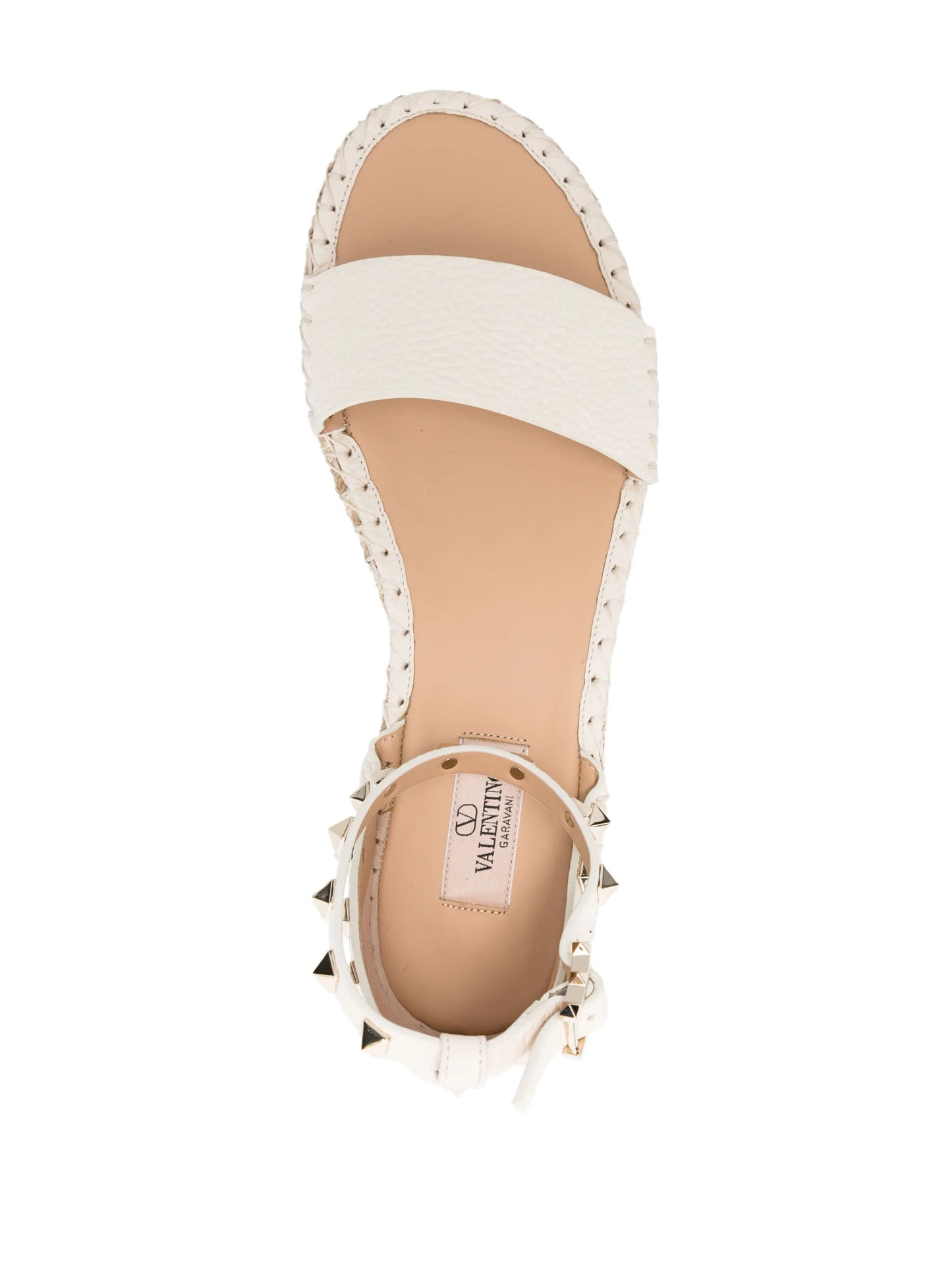 Rockstud 55mm leather espadrilles