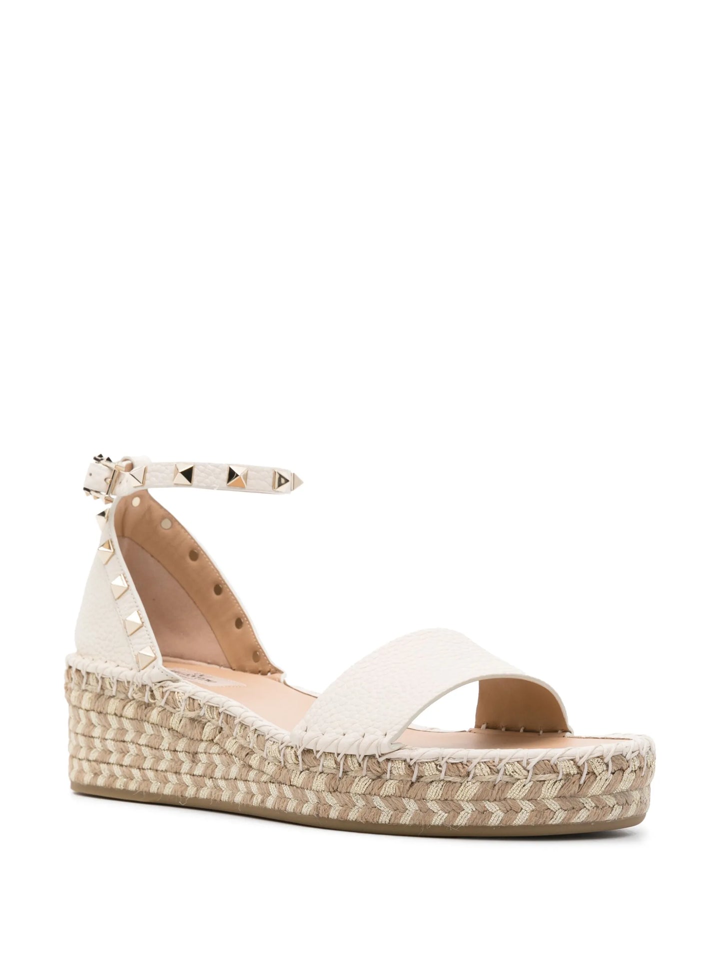Rockstud 55mm leather espadrilles