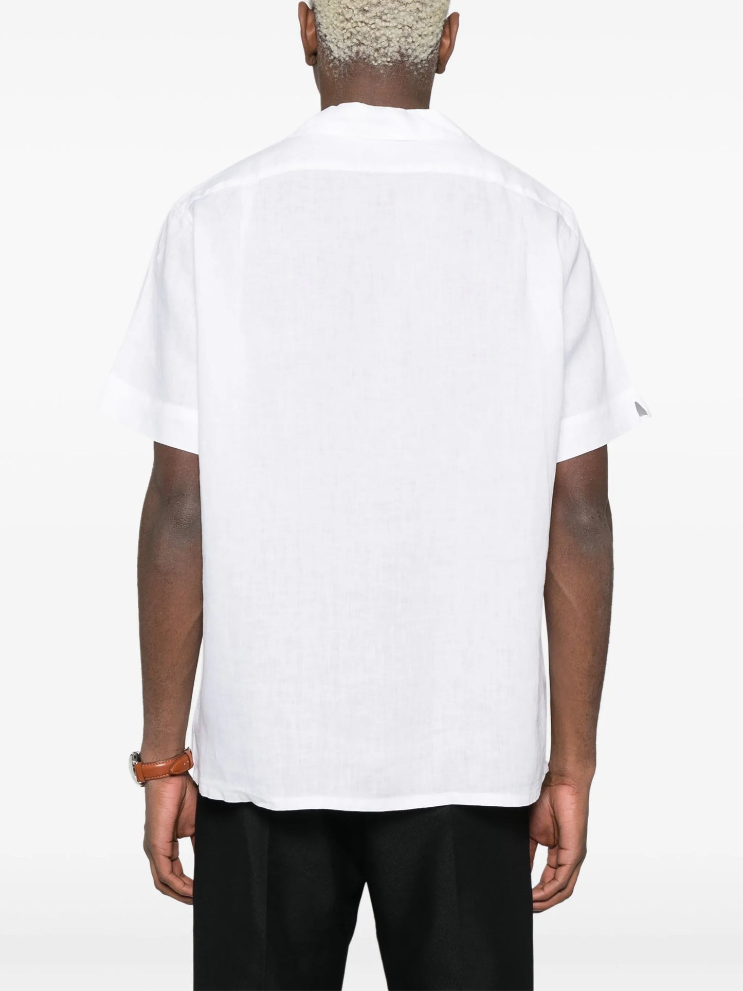Polo-Pony-embroidery linen shirt