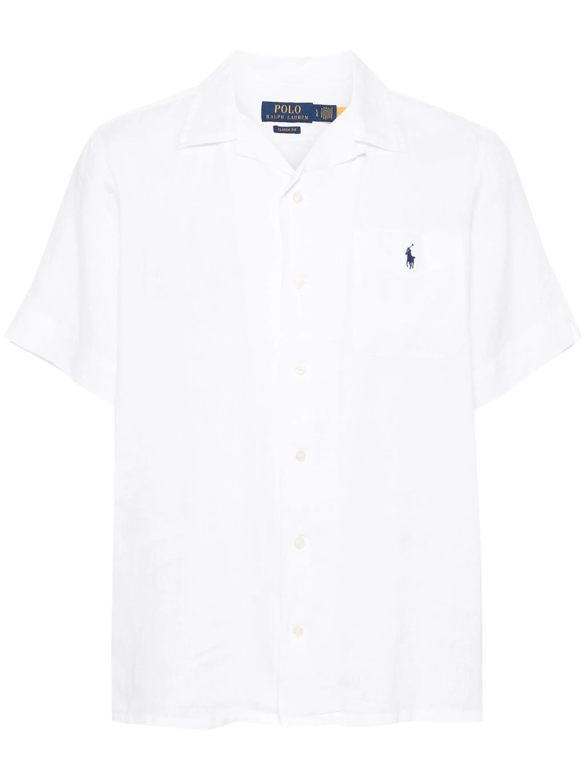 Polo-Pony-embroidery linen shirt