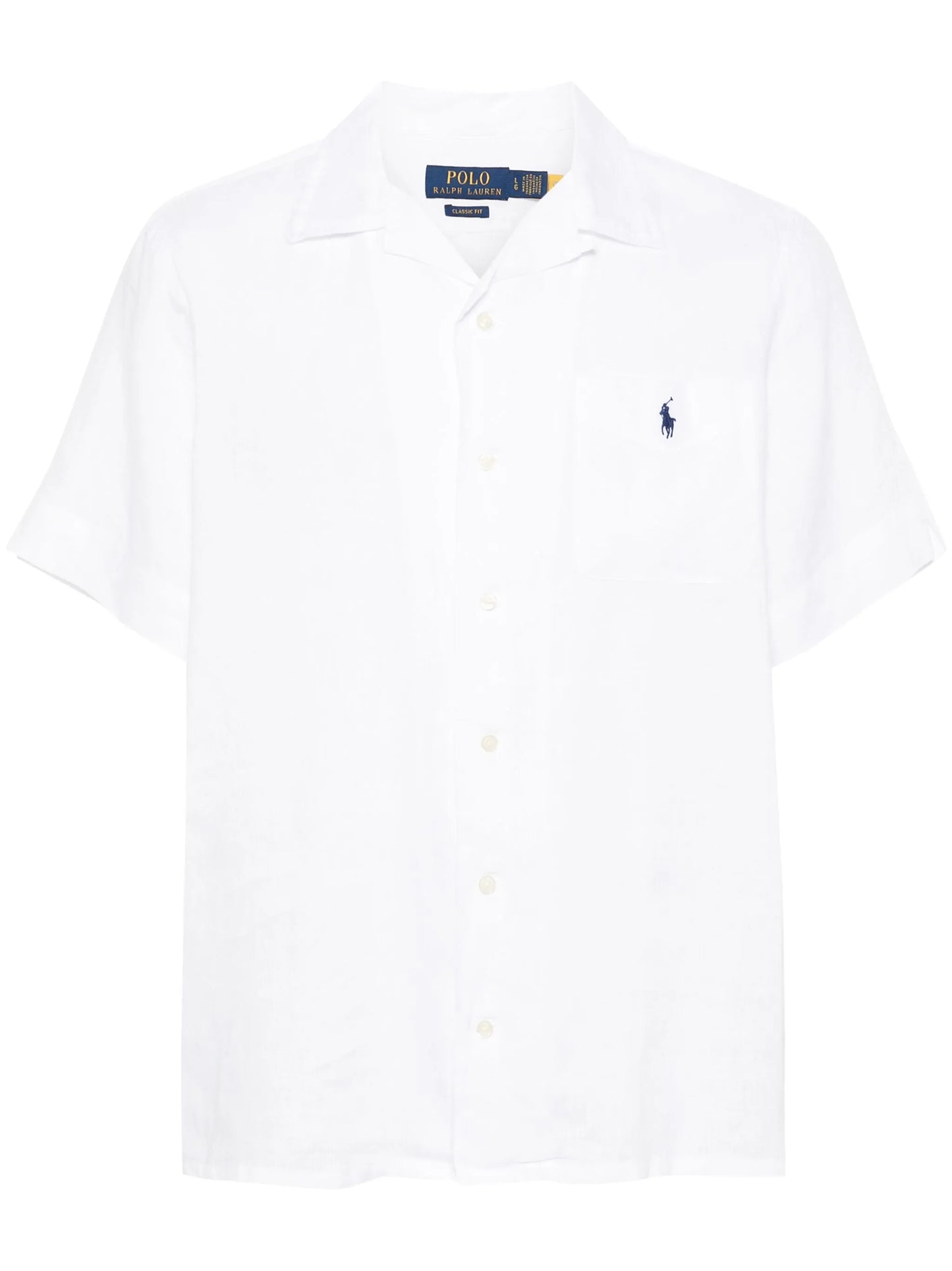 Polo-Pony-embroidery linen shirt