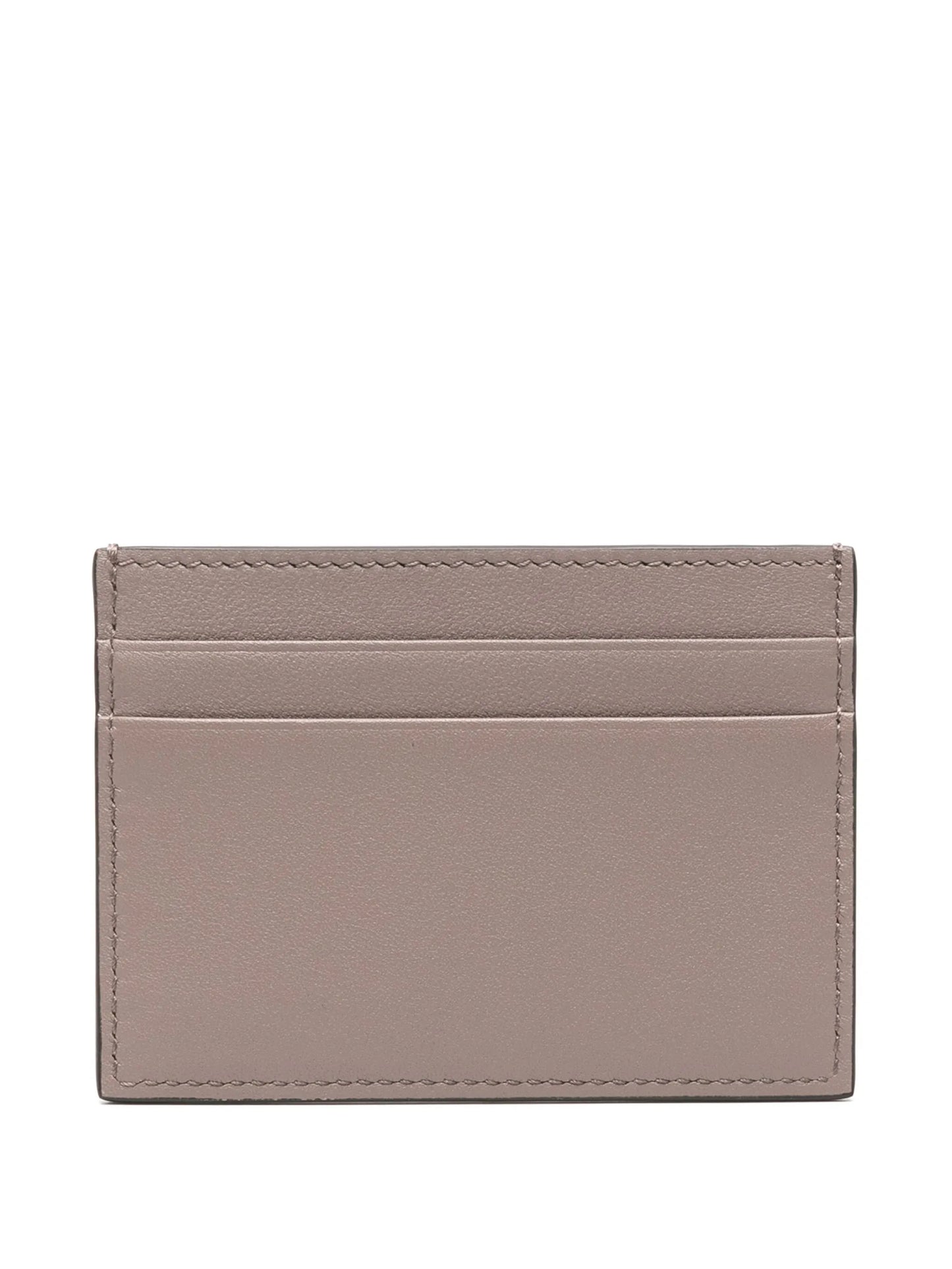 V-logo leather cardholder