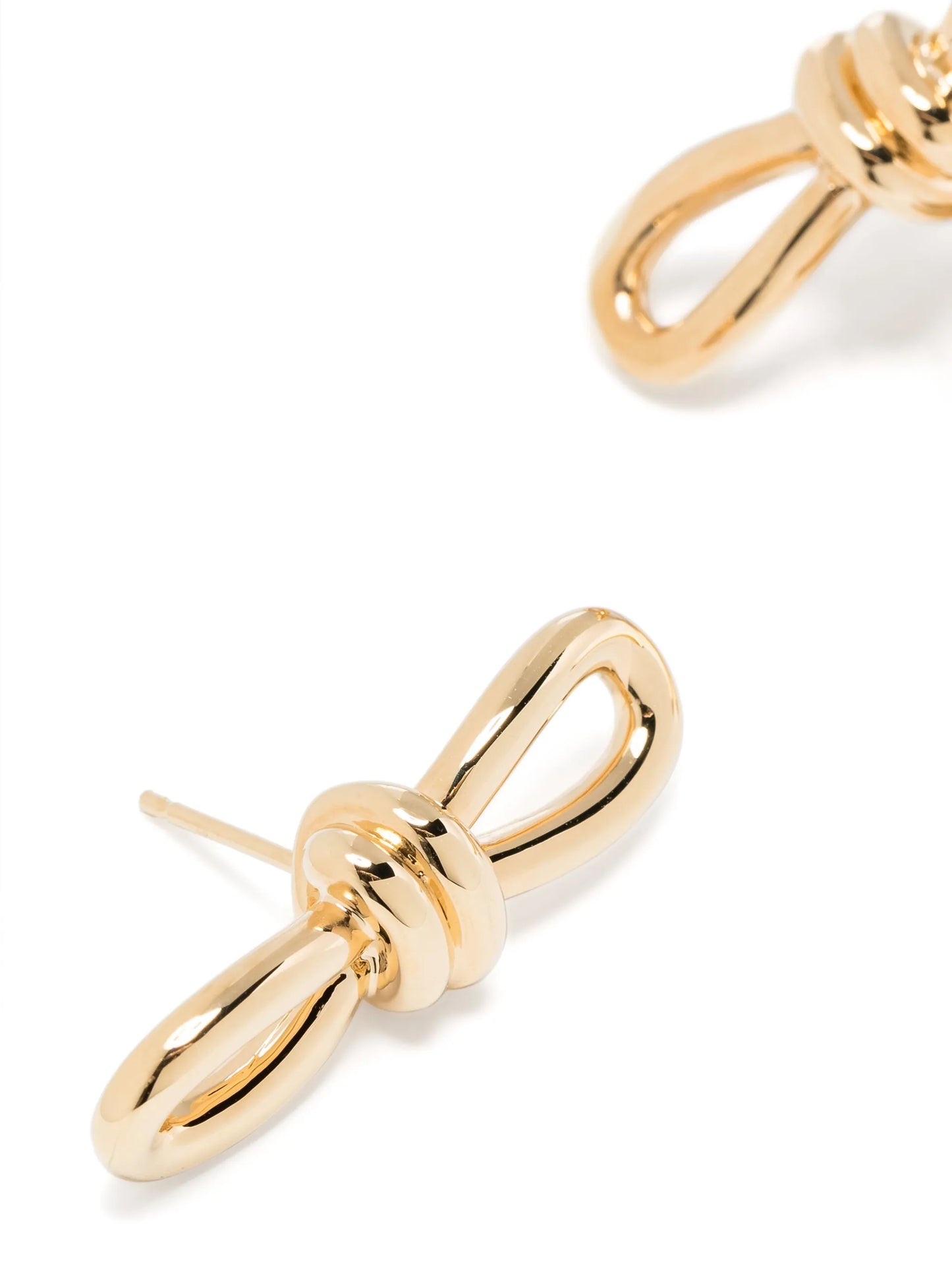 bow-detail polished earrings