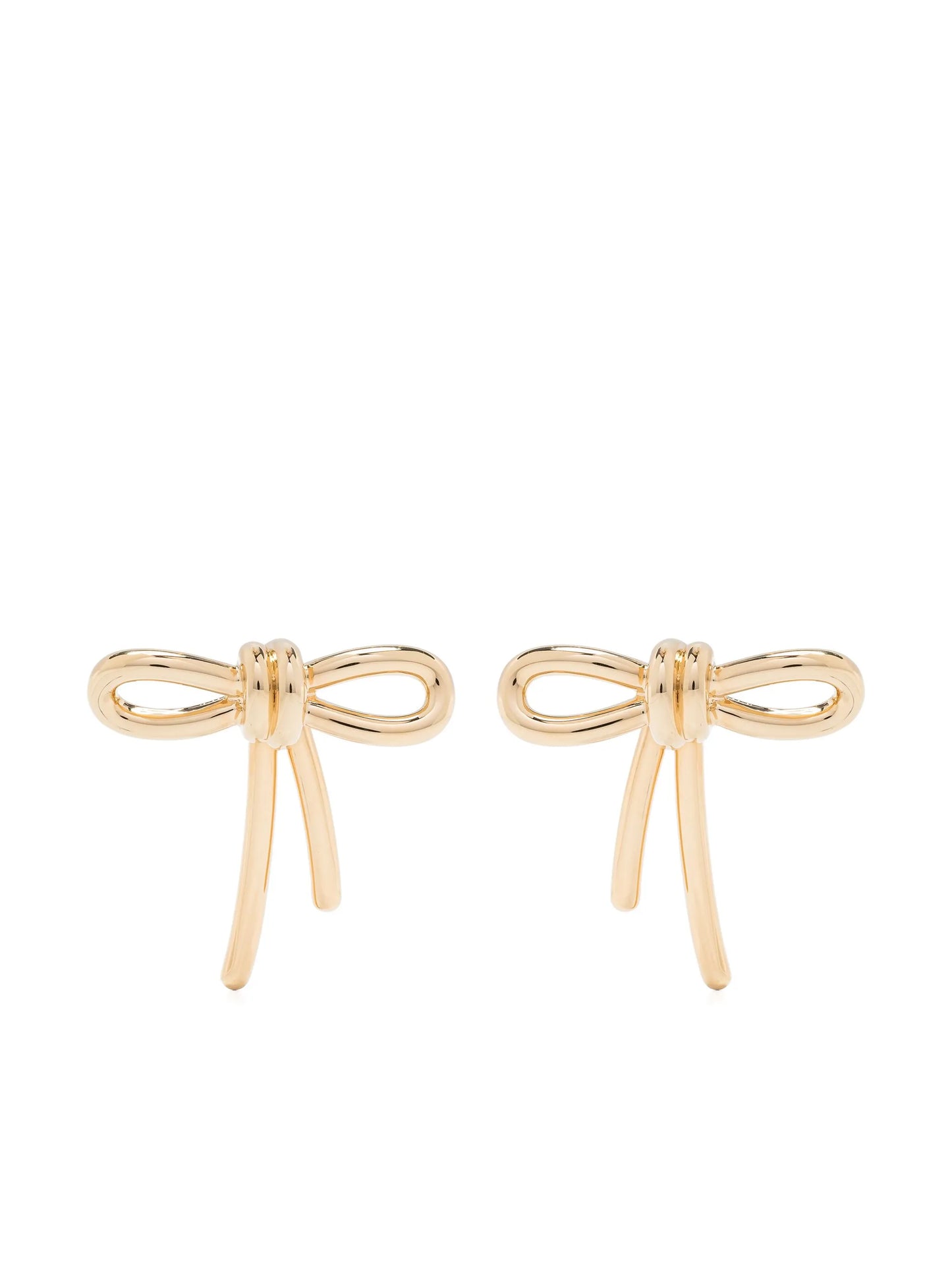 bow-detail polished earrings