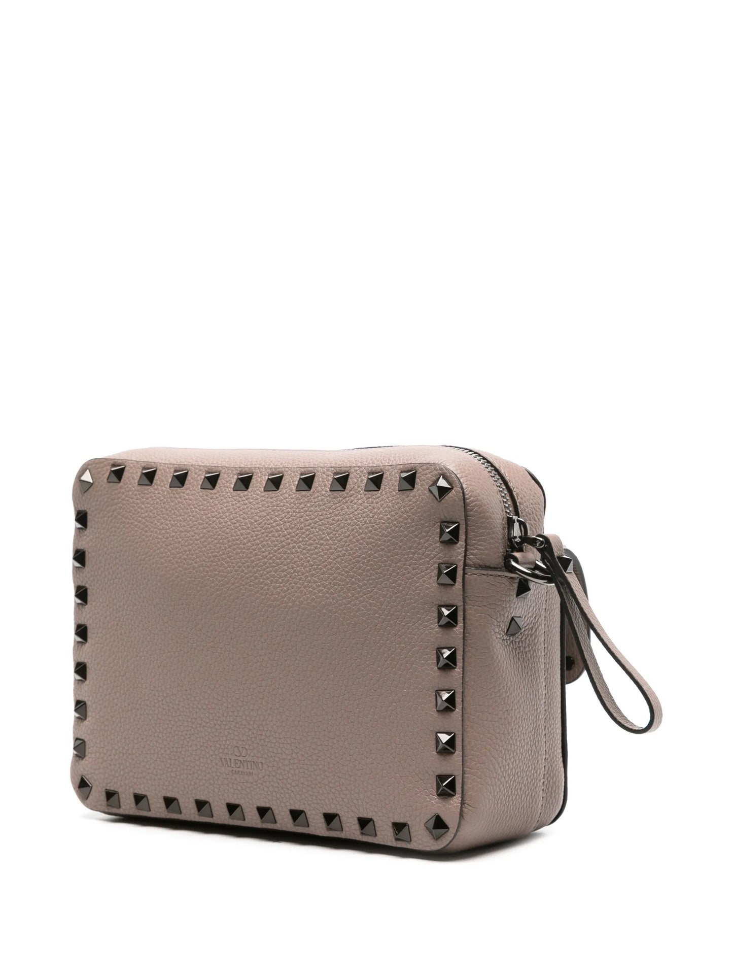 Rockstud leather messenger bag