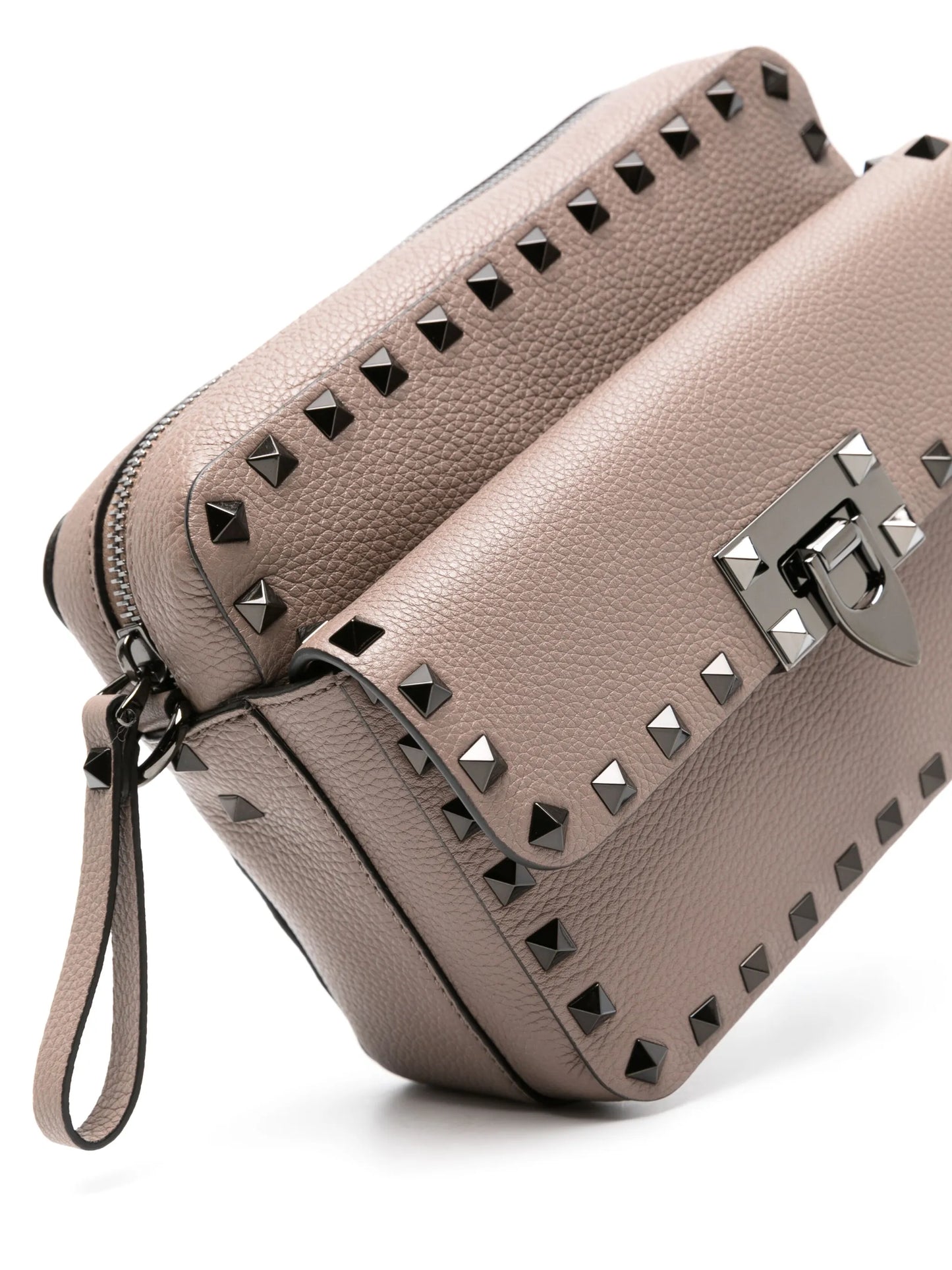 Rockstud leather messenger bag