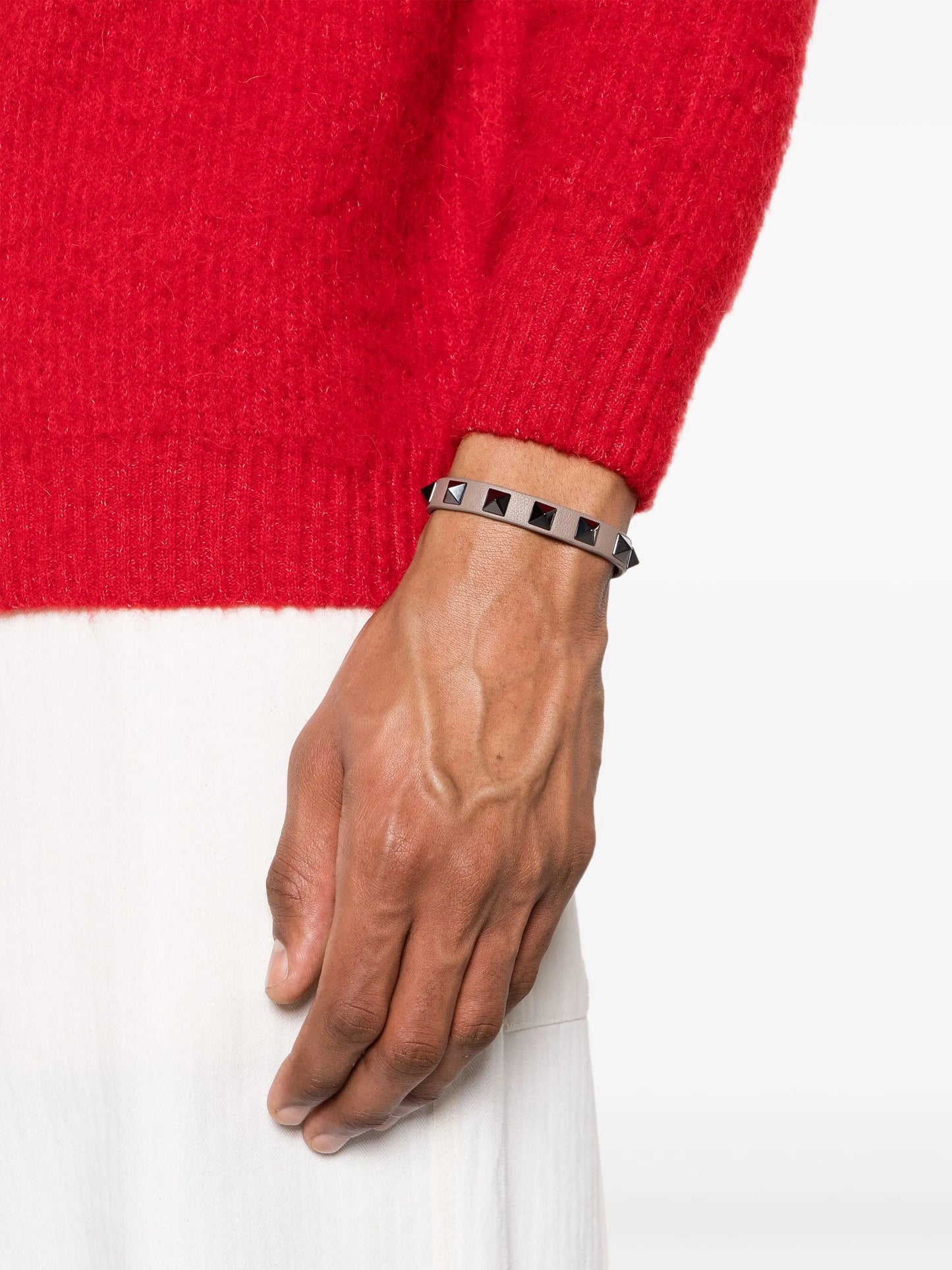 Rockstud leather bracelet