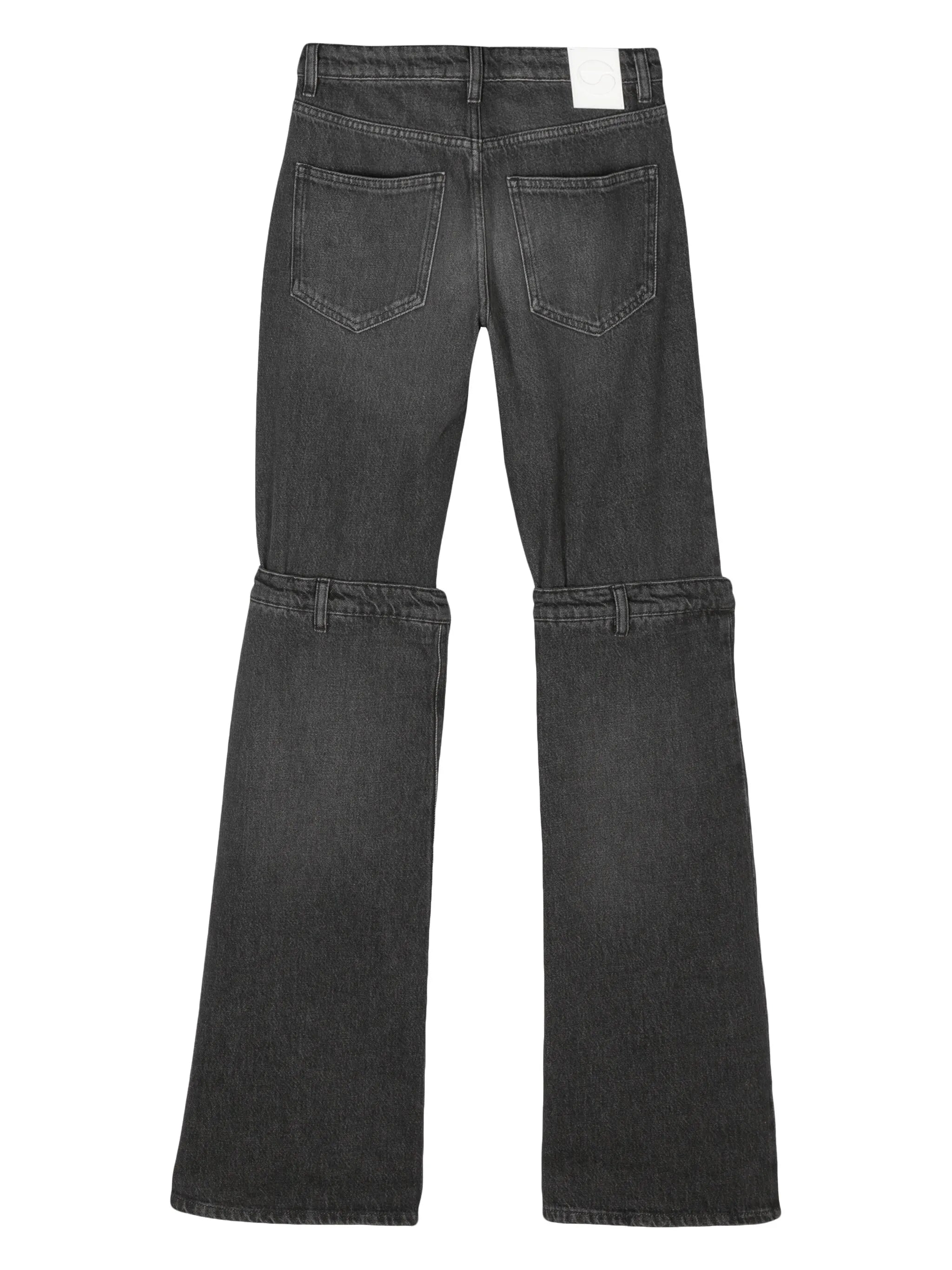 mid-rise wide-leg jeans