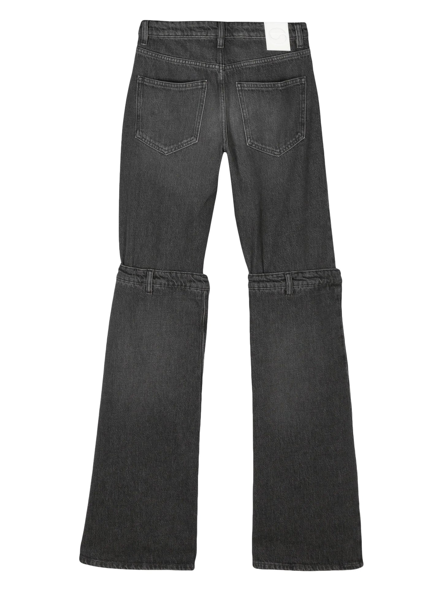 mid-rise wide-leg jeans