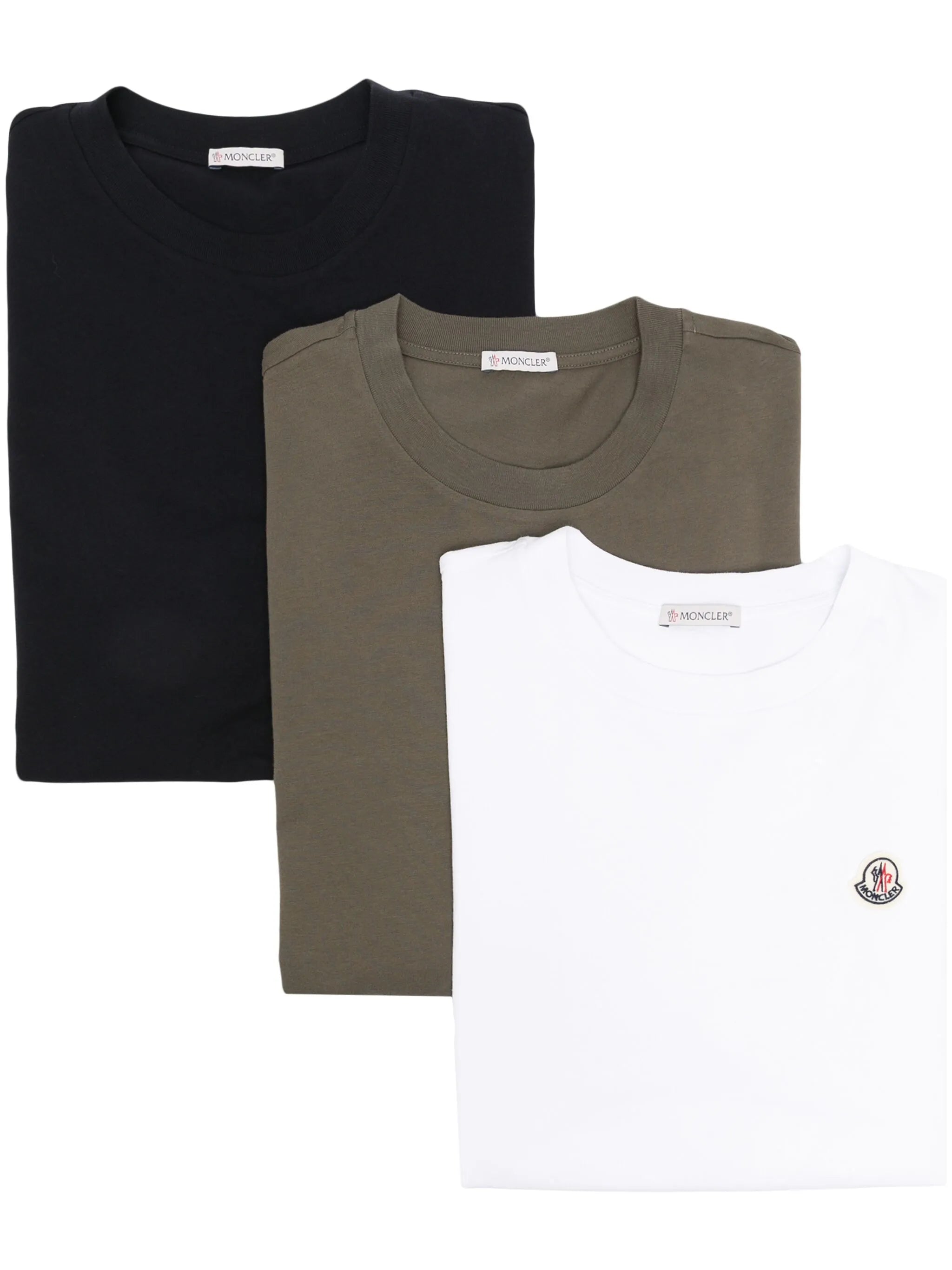 logo-patch cotton T-shirts (pack of three)