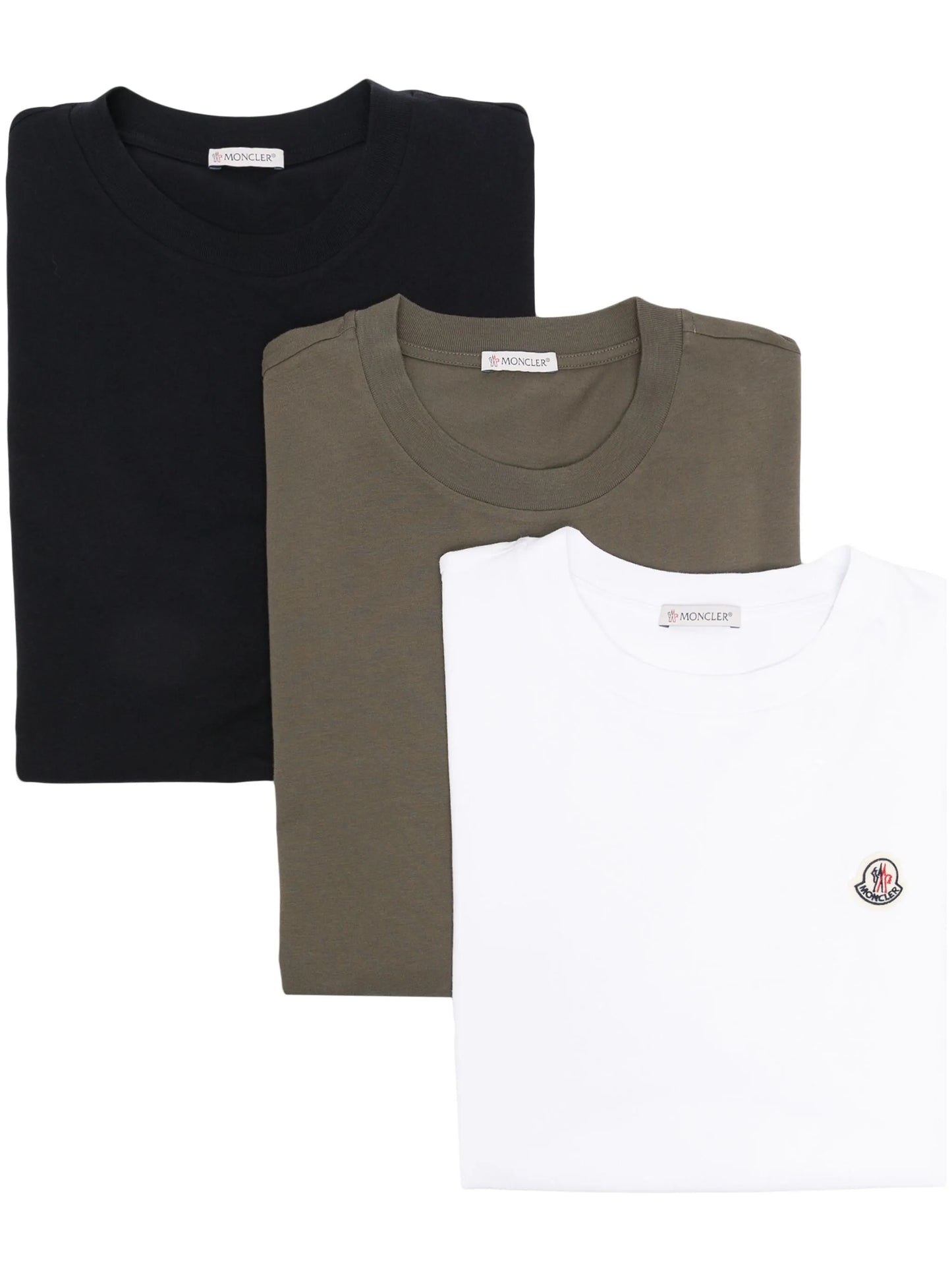 logo-patch cotton T-shirts (pack of three)