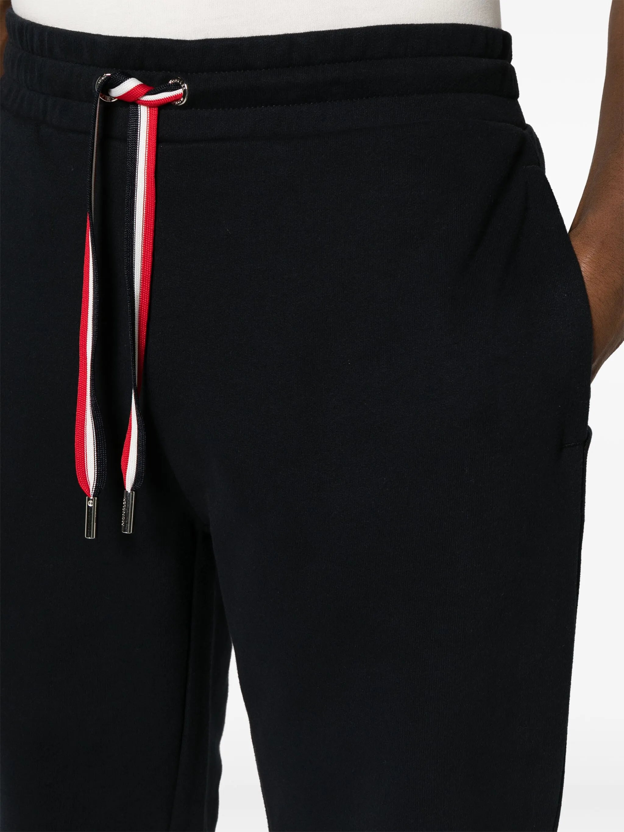 Tricolour Accent cotton track pants