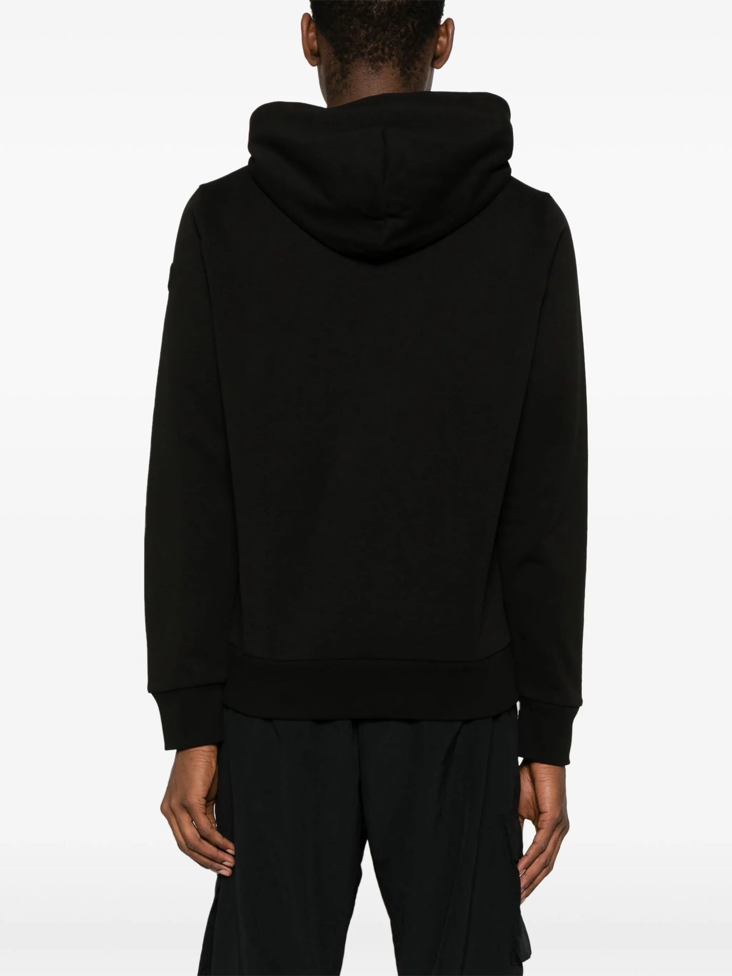 embroidered-logo cotton hoodie