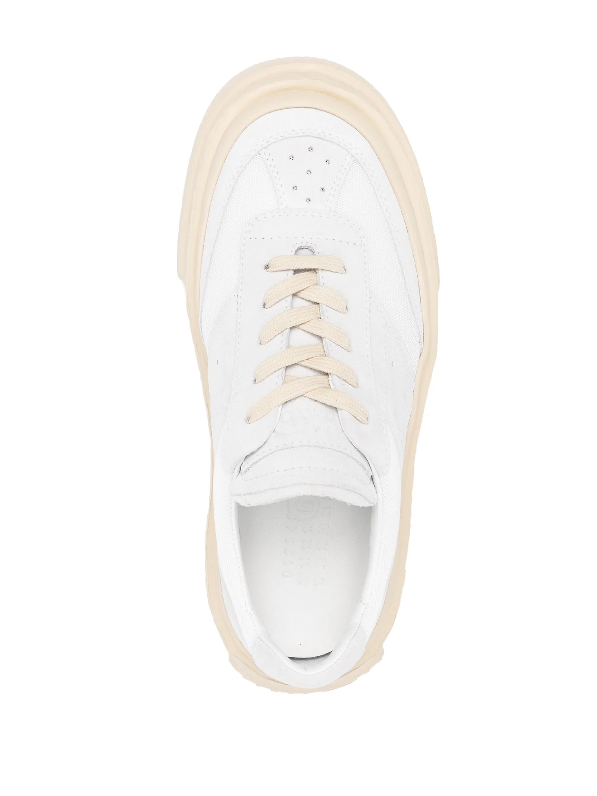 numbers-motif leather sneakers